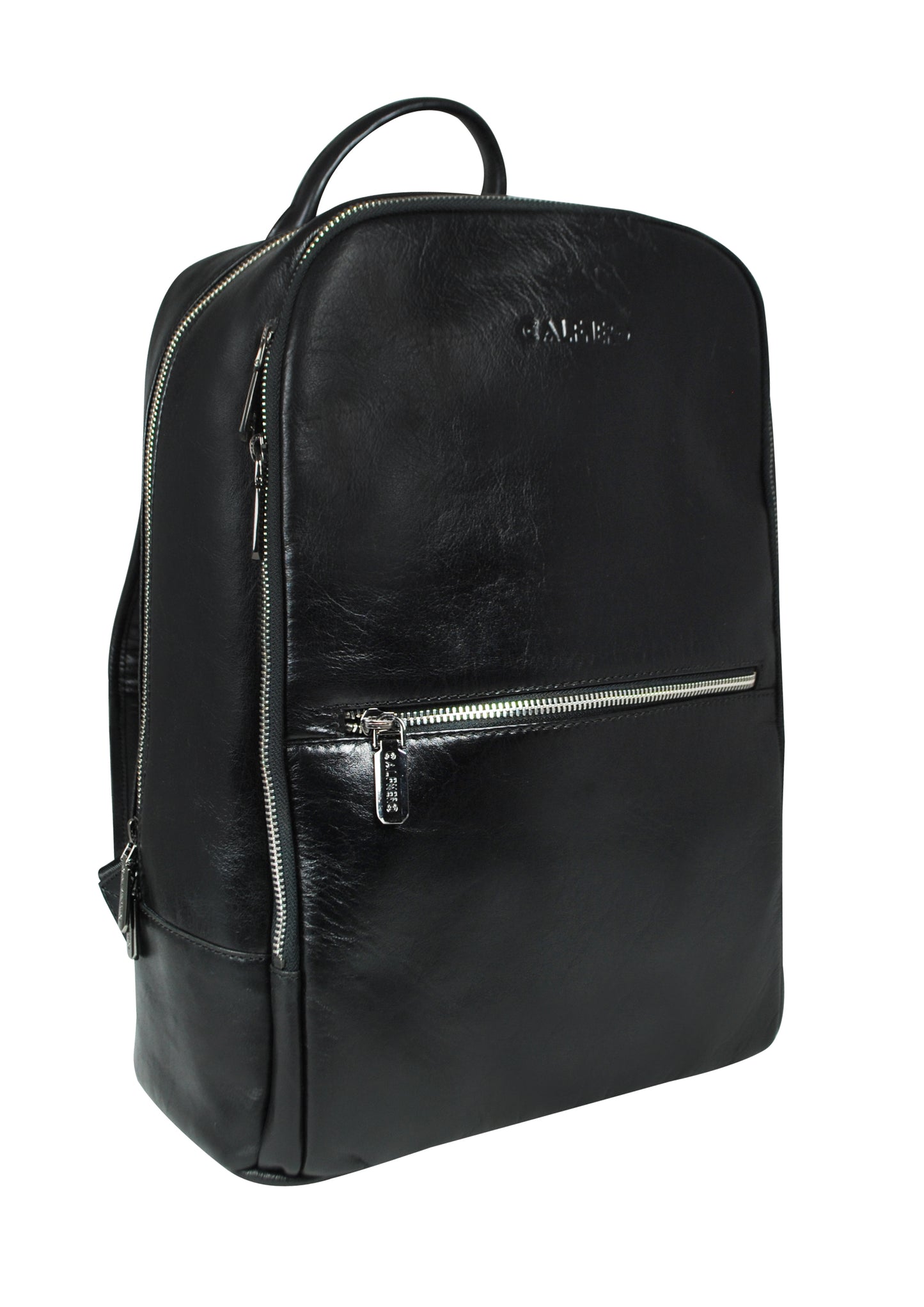 Calfnero Men's Genuine Leather Backpack (402623-Black)