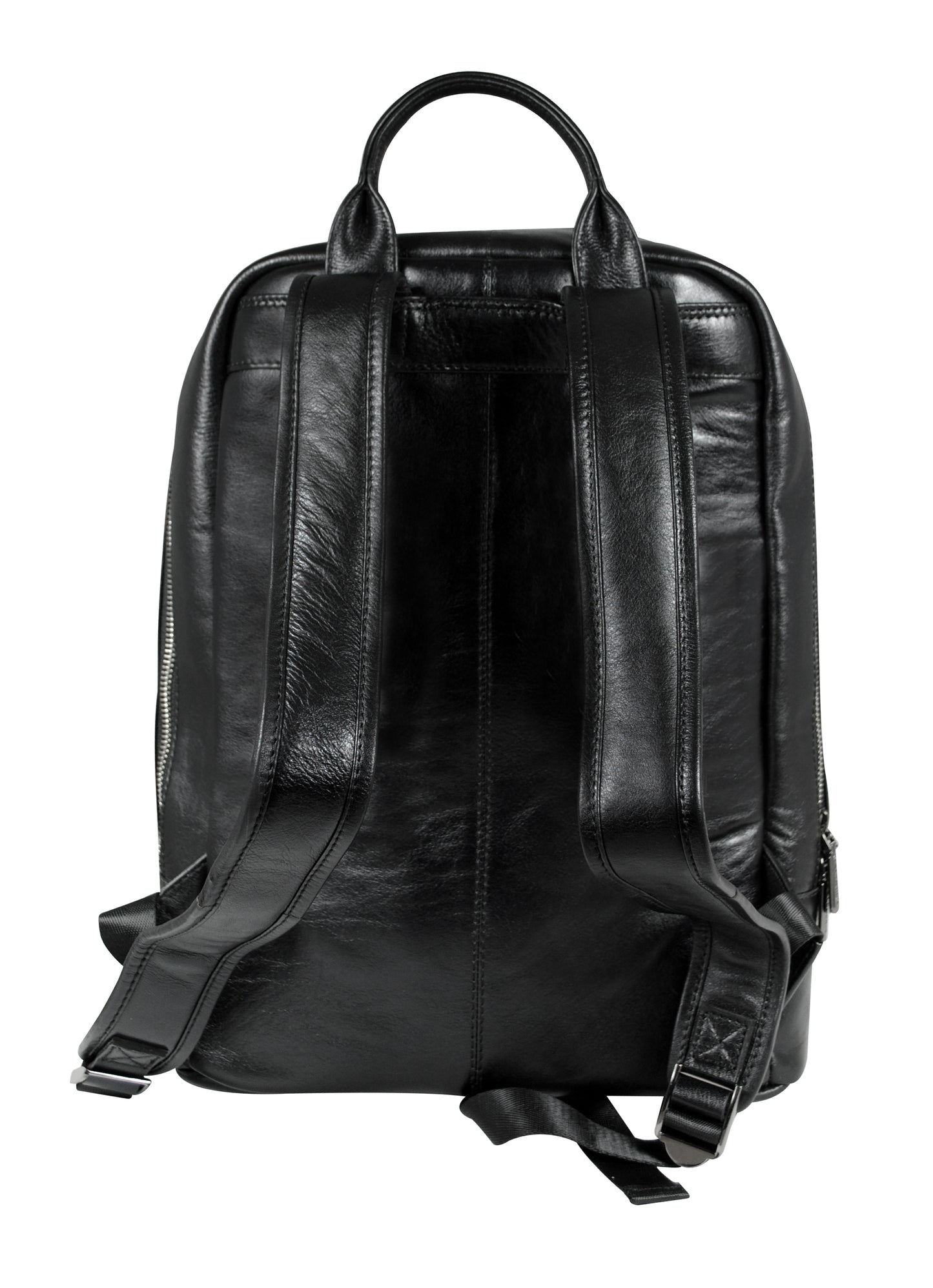 Calfnero Men's Genuine Leather Backpack (402623-Black)