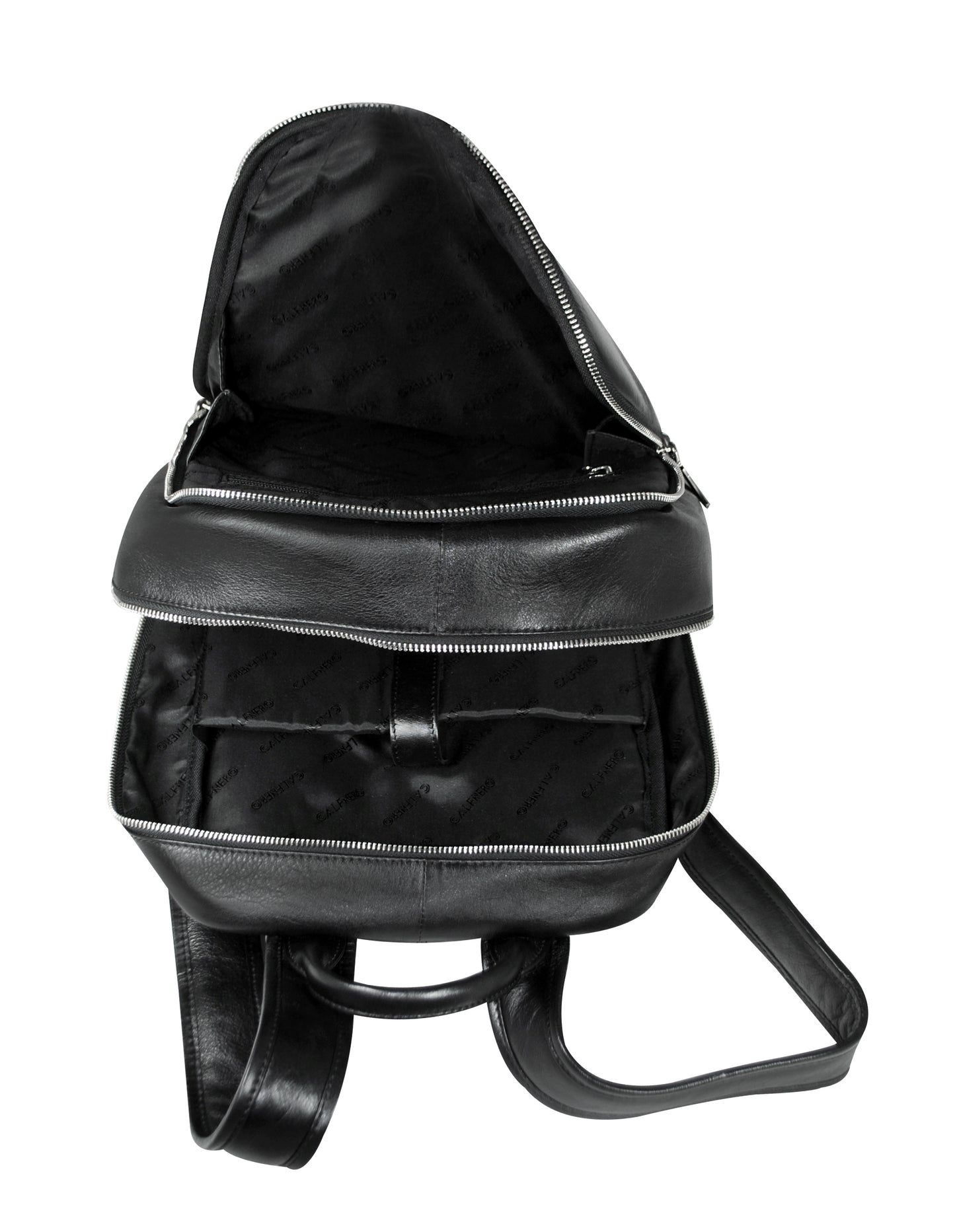 Calfnero Men's Genuine Leather Backpack (402623-Black)