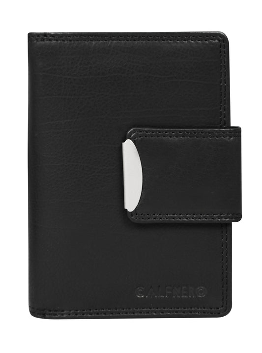 Calfnero Genuine Leather Women's wallet (403-Black)