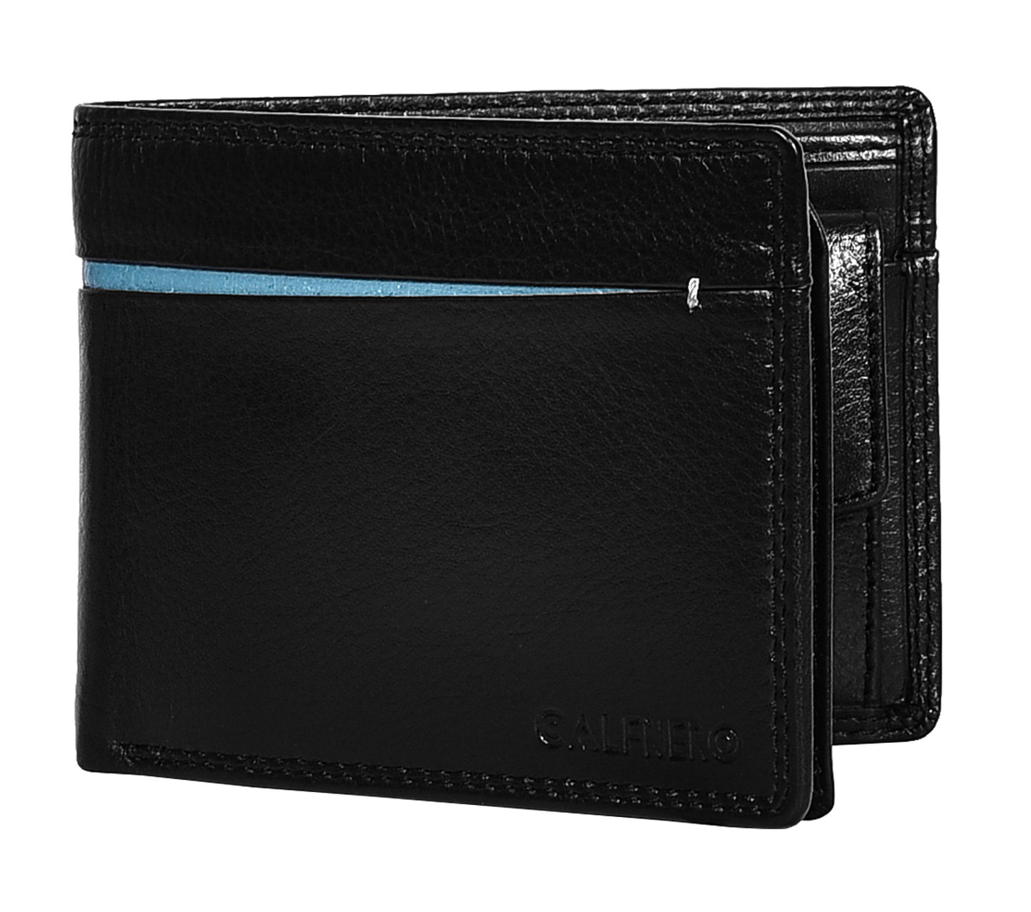 Calfnero Genuine Leather  Men's Wallet (4058-BLACK)