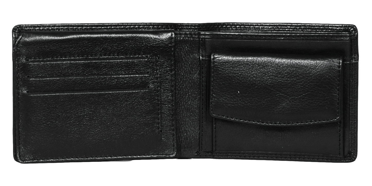 Calfnero Genuine Leather  Men's Wallet (4058-BLACK)