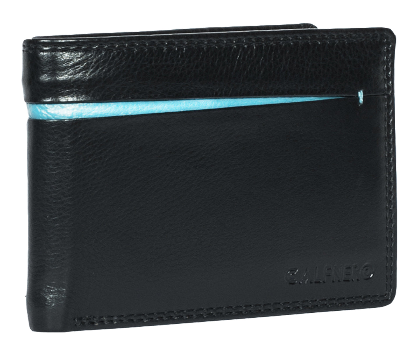 Calfnero Genuine Leather  Men's Wallet (4058-BLACK)