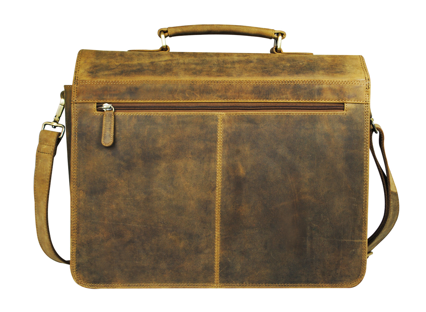 Calfnero Genuine Leather Men's Messenger Bag (431-Hunter)