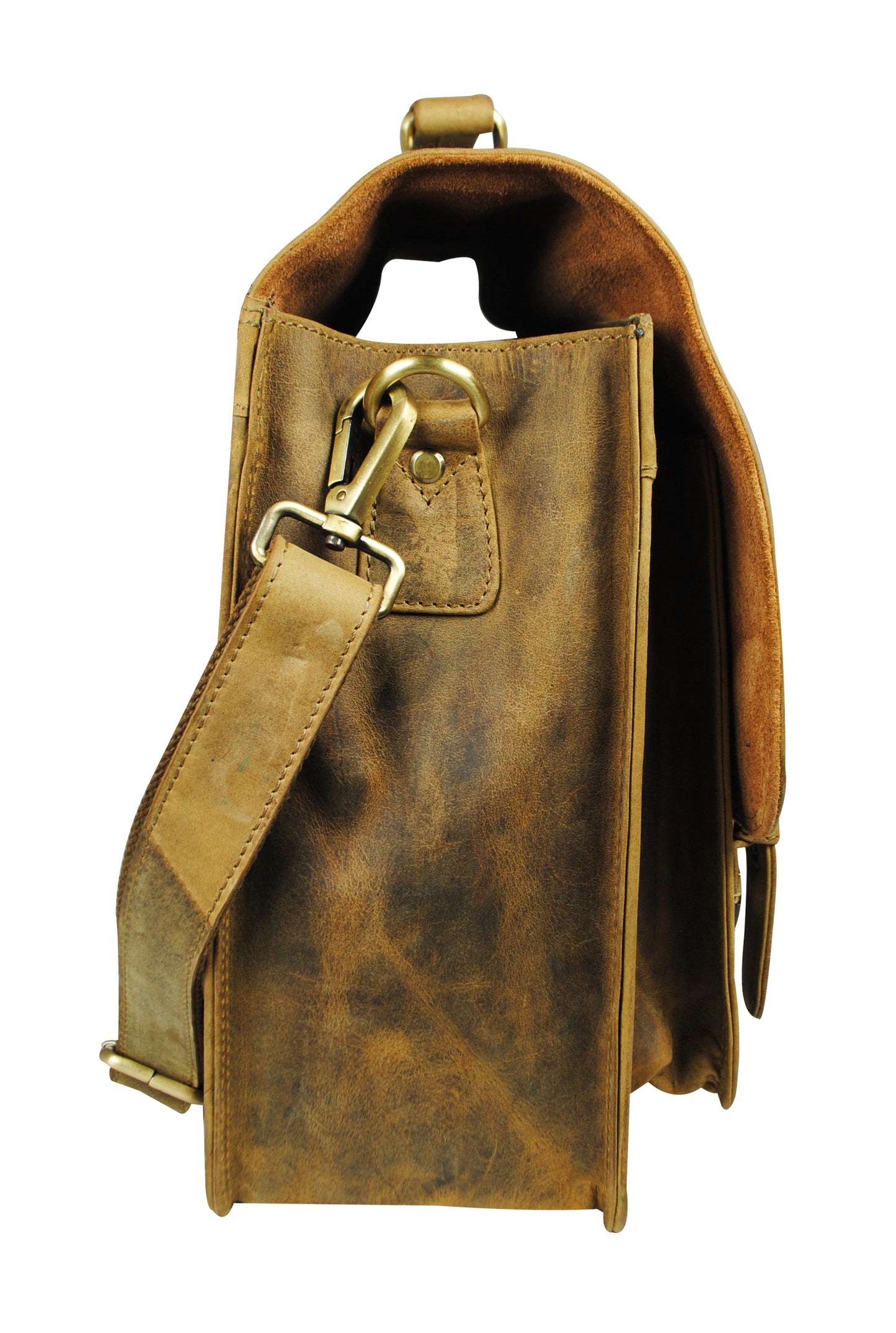 Calfnero Genuine Leather Men's Messenger Bag (431-Hunter)