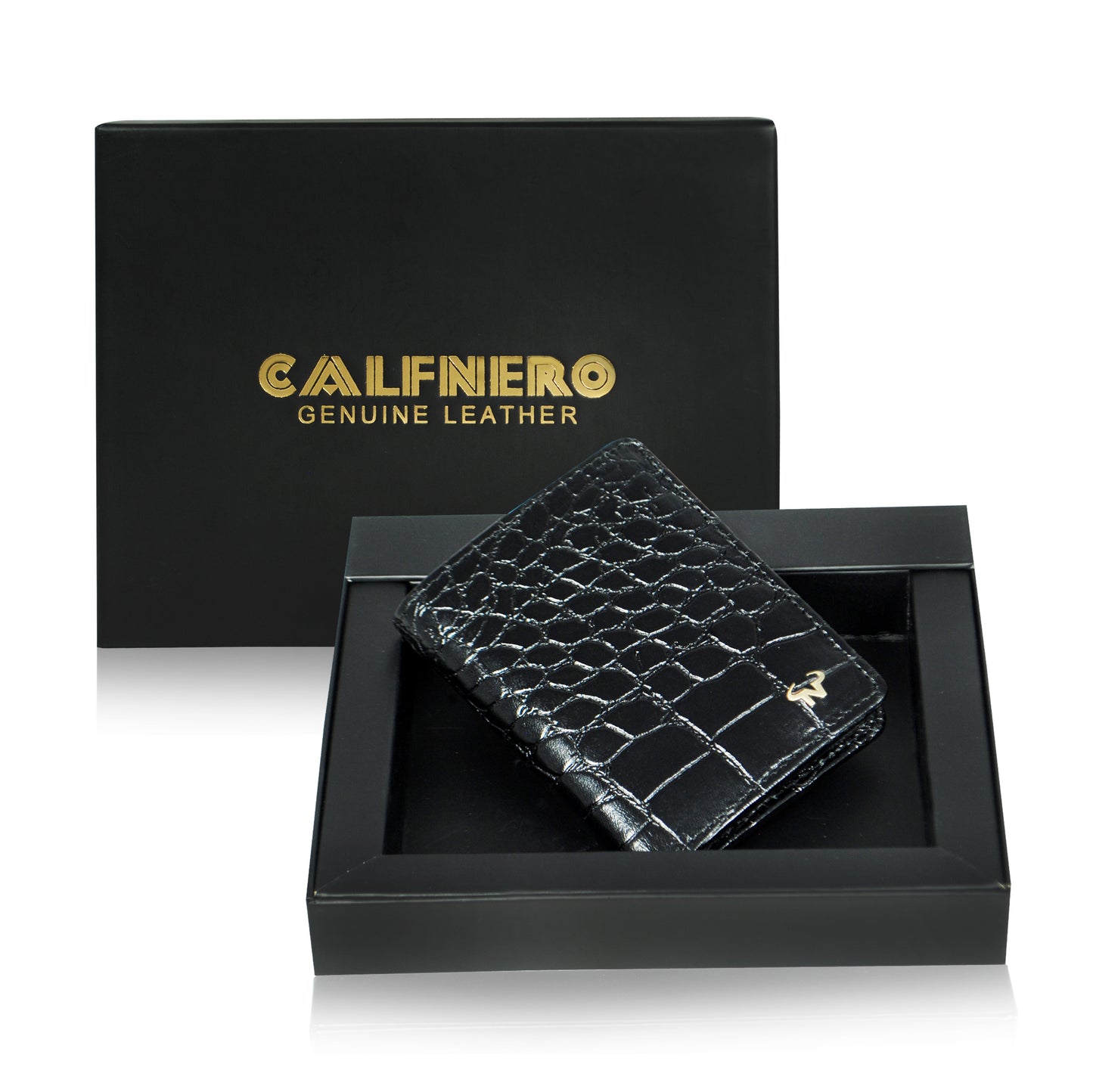Calfnero Genuine Leather Men's Wallet (49002-Black)