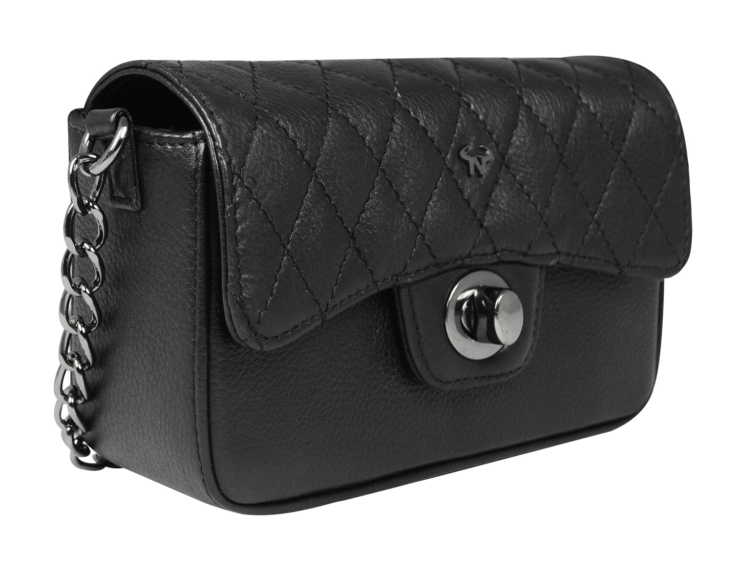Calfnero Genuine Leather Women's Sling Bag (5110-Black)