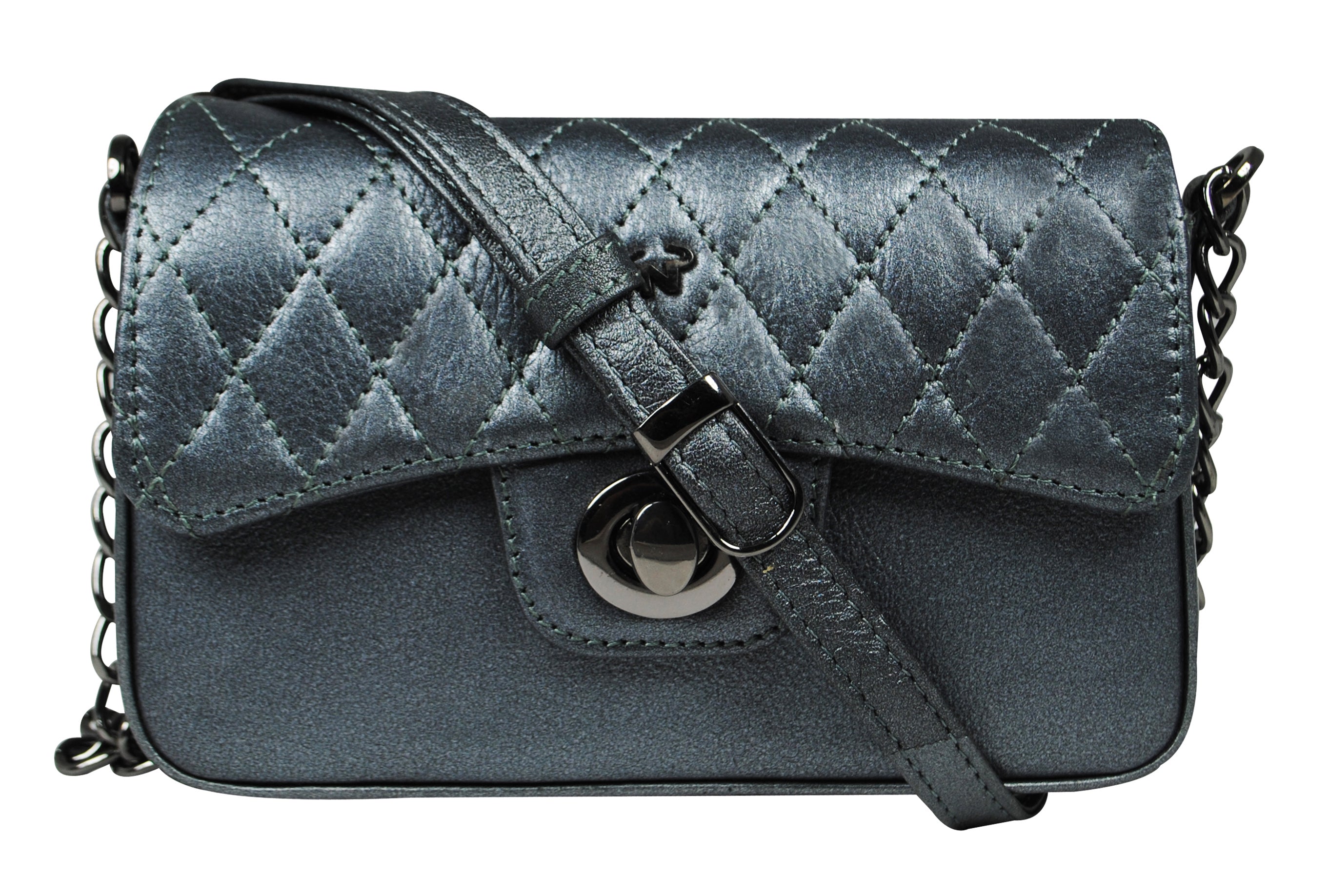 Calfnero Genuine Leather Women's Sling Bag (5110-Gray) Sling Bag