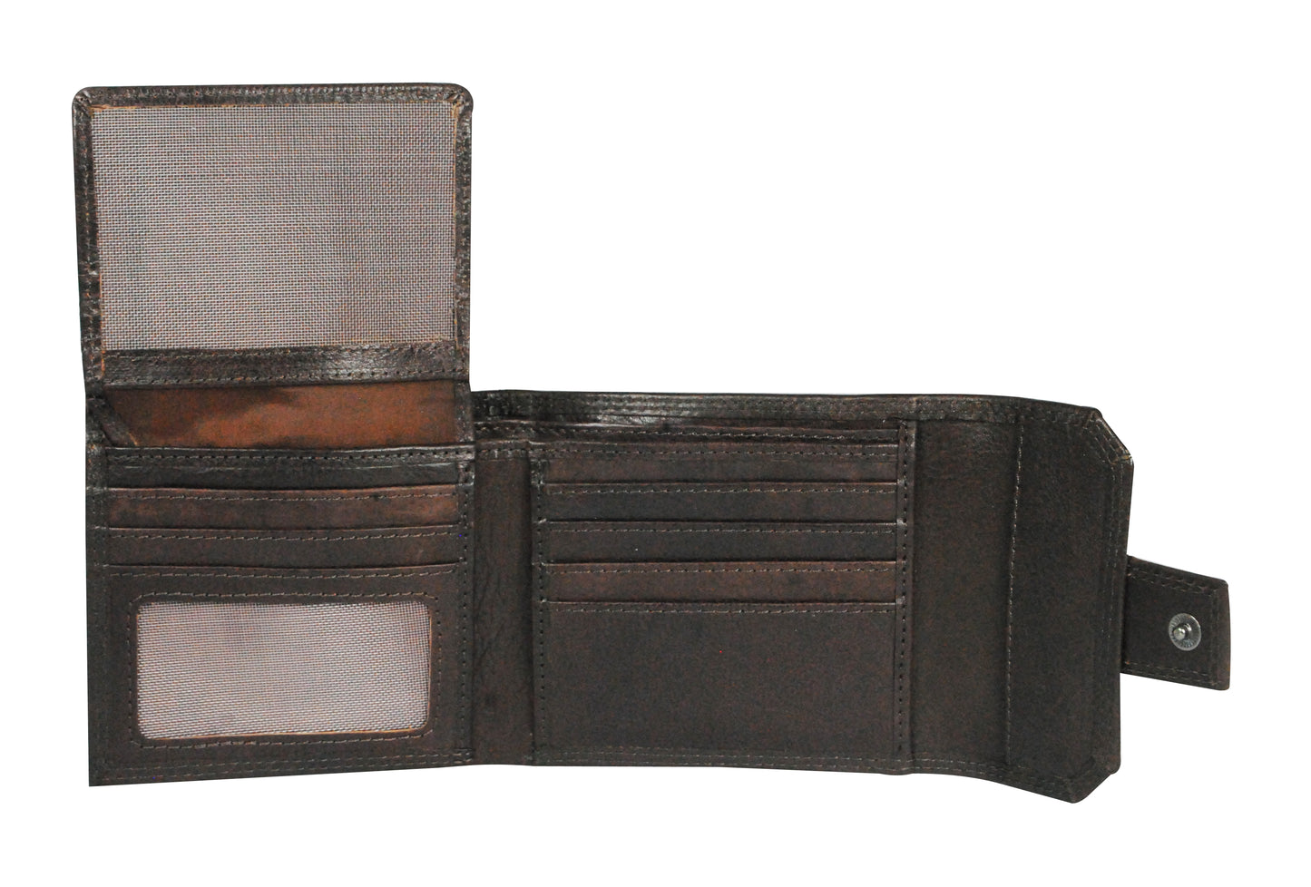 Calfnero Genuine Leather Men's Wallet (516-Brown)