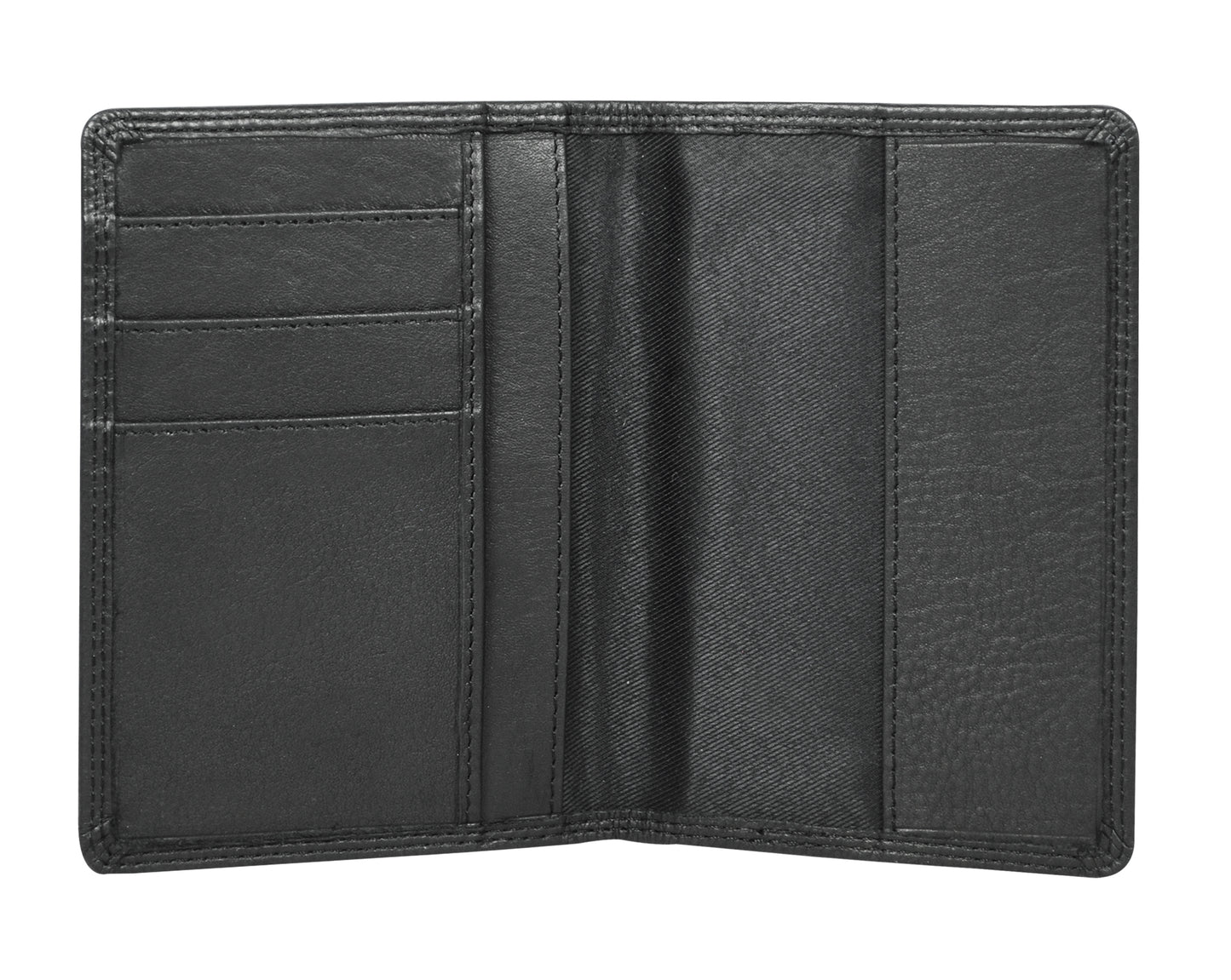 Calfnero Genuine Leather Passport Wallet-Passport Holder (5232-Black)