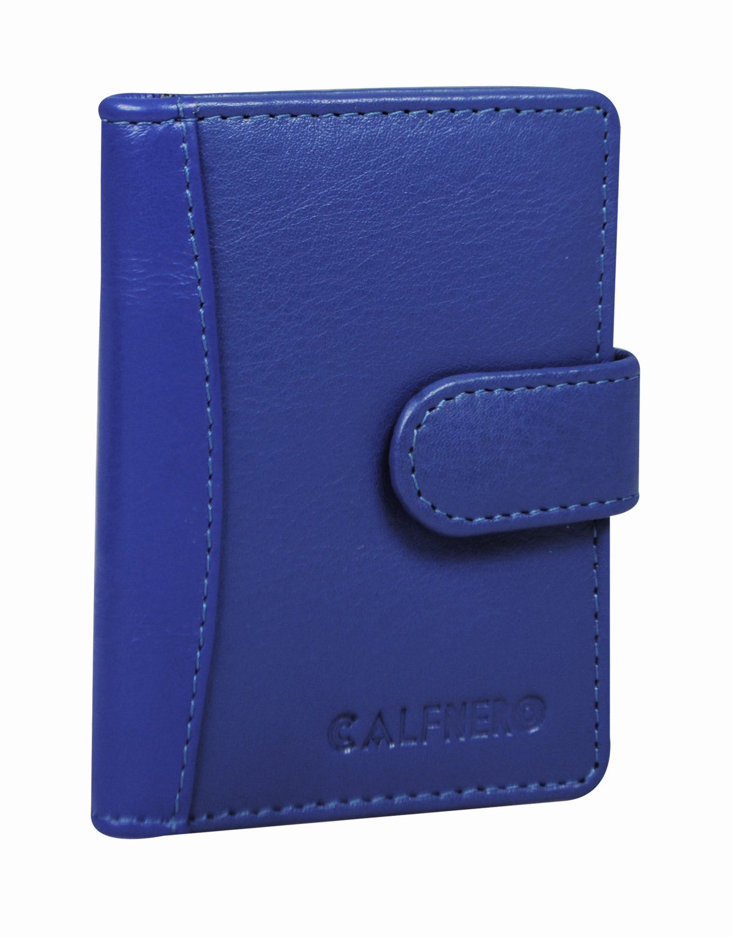 Calfnero Genuine Leather Card Case wallet (602-R-BLUE)
