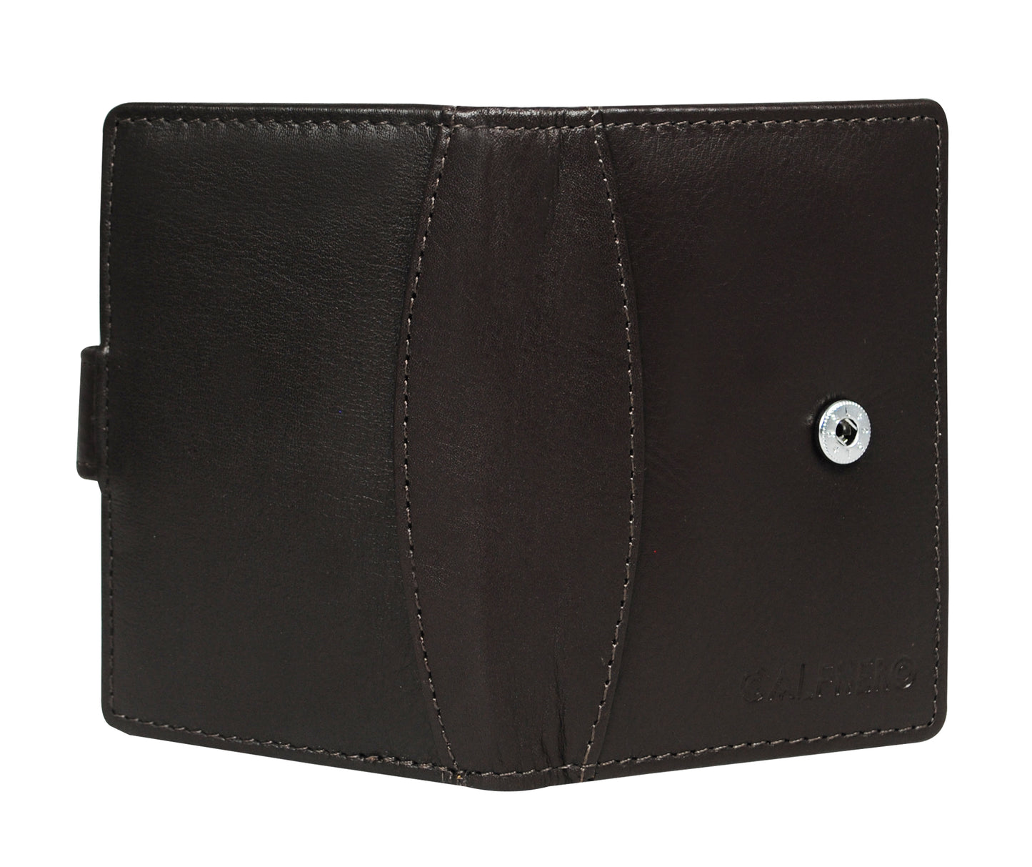 Calfnero Genuine Leather Card Case wallet (602-BROWN)