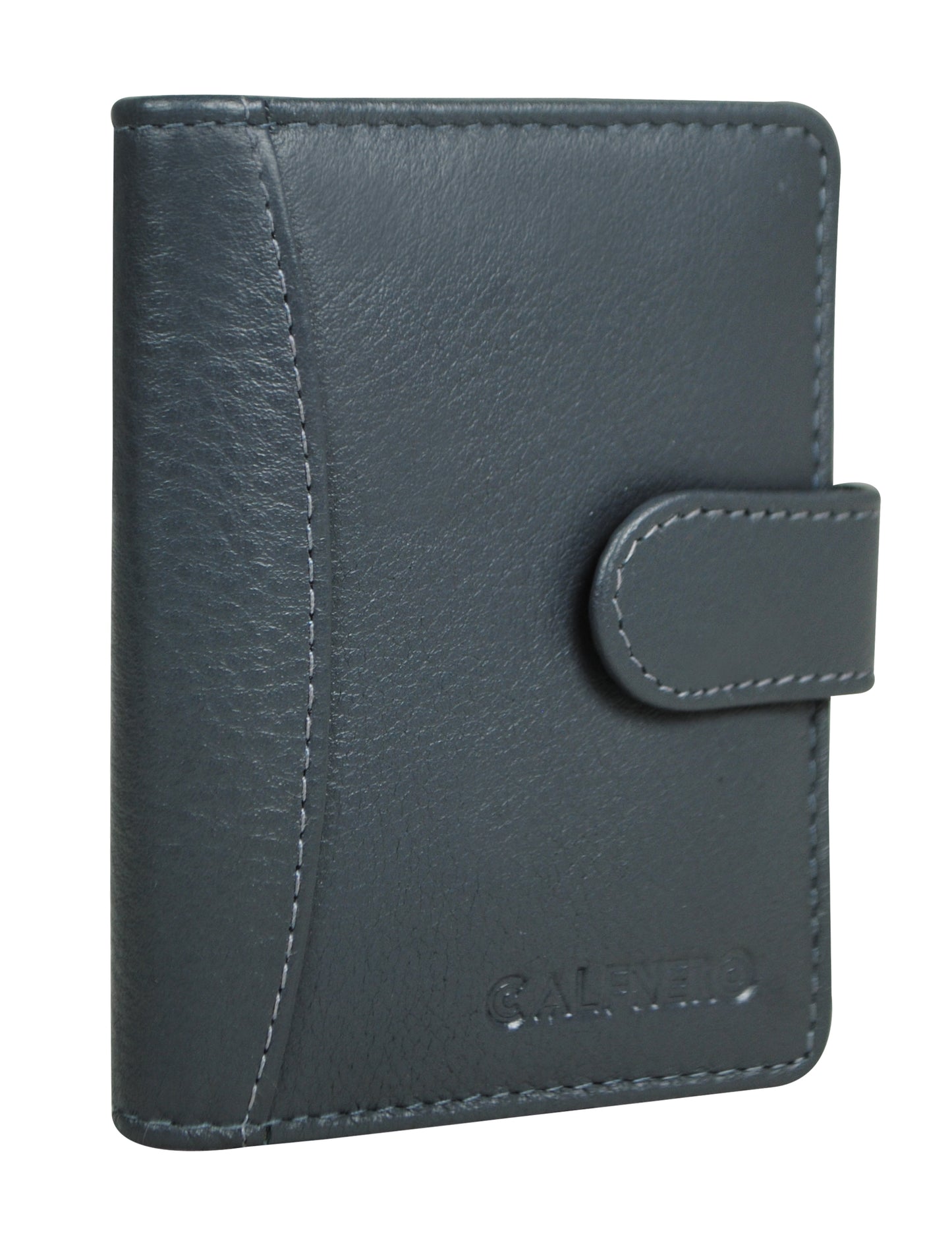 Calfnero Genuine Leather Card Case wallet (602-GREY)