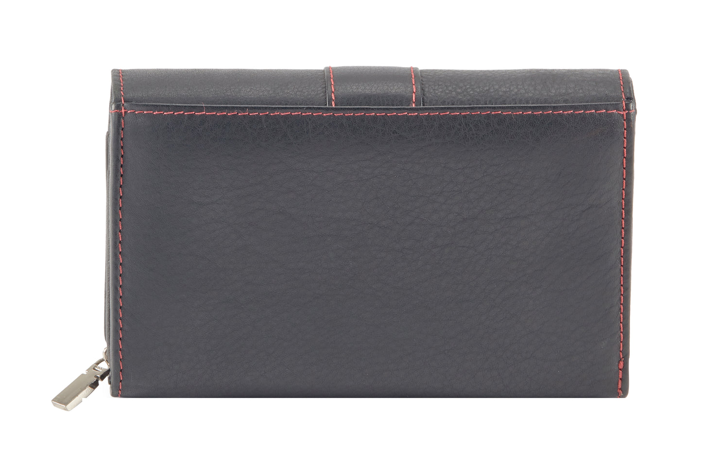Calfnero Genuine Leather Women's Wallet (6022-Black-Red)