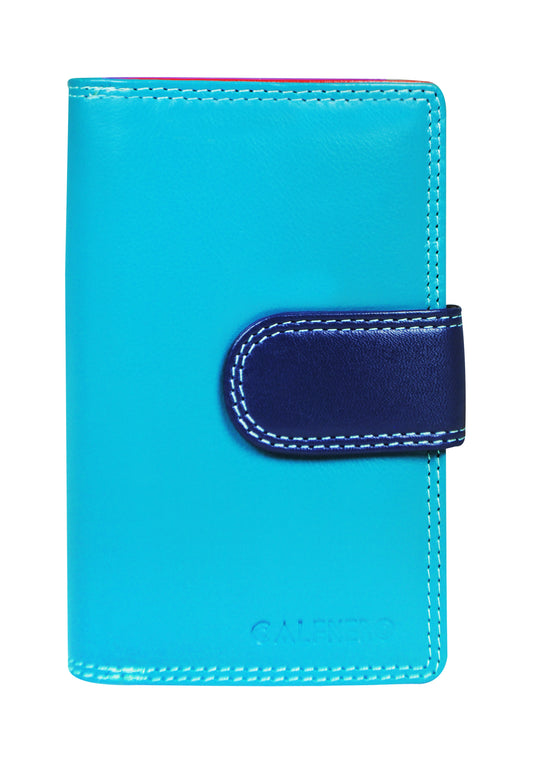 Calfnero Genuine Leather Women's Wallet (6080-Green-Multi)