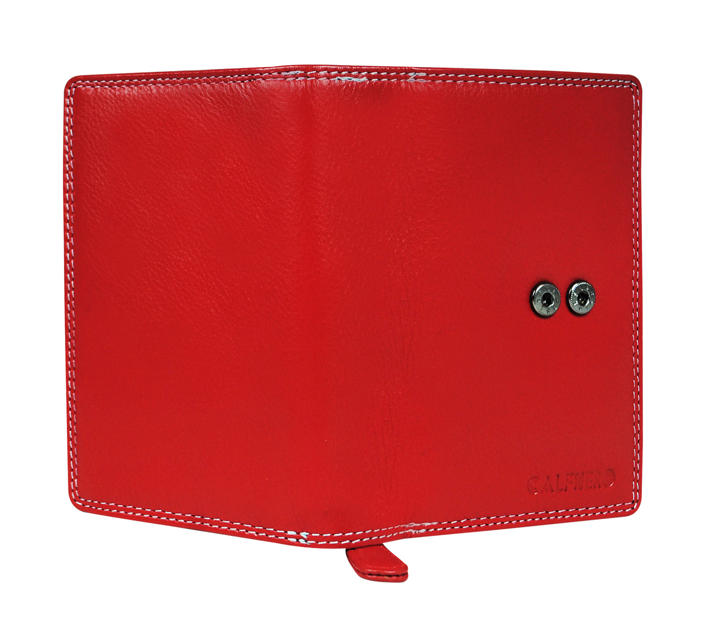 Calfnero Genuine Leather Women's Wallet (6081-Red-Multi)