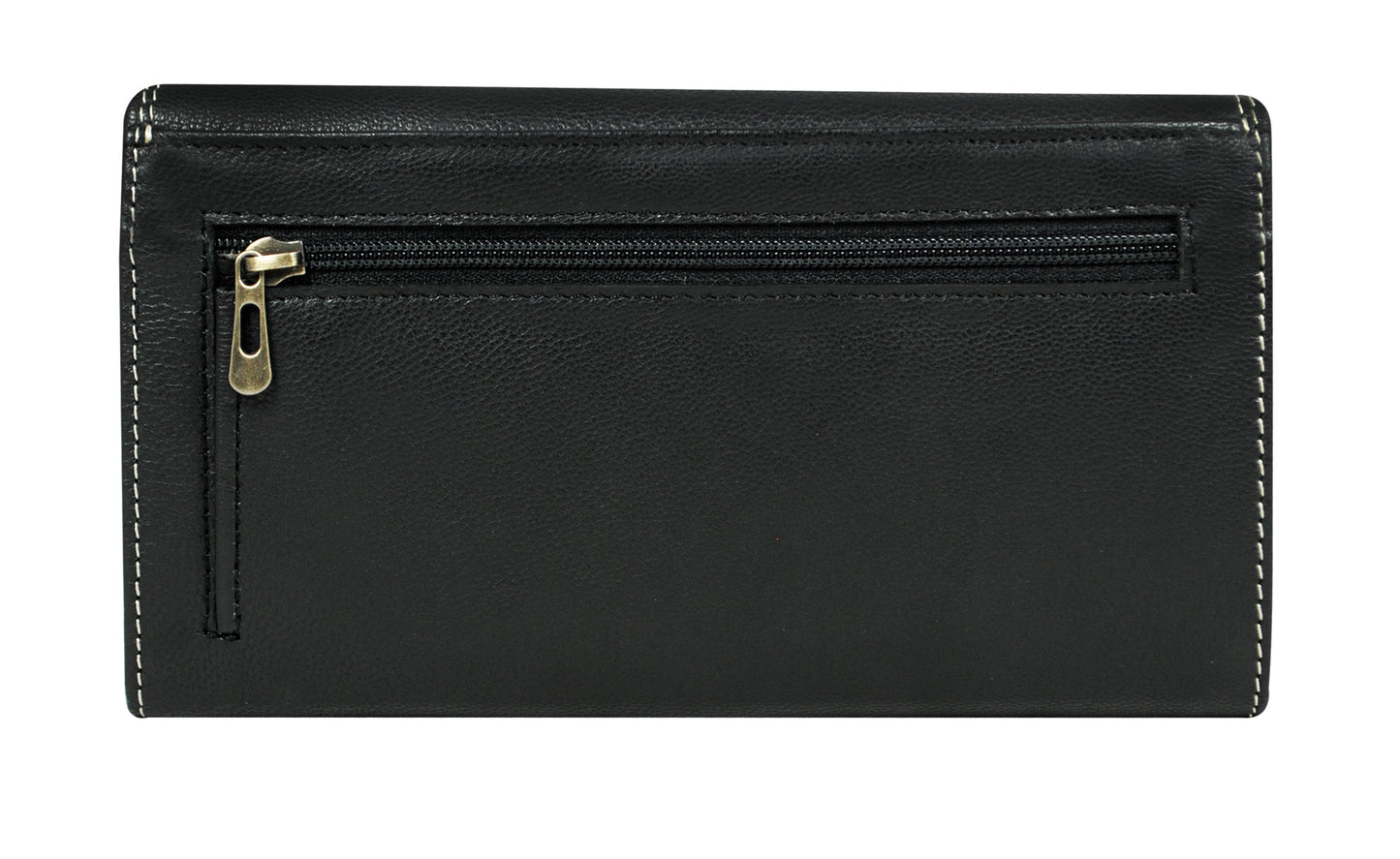 Calfnero Genuine Leather Women's Wallet (6593-Black)
