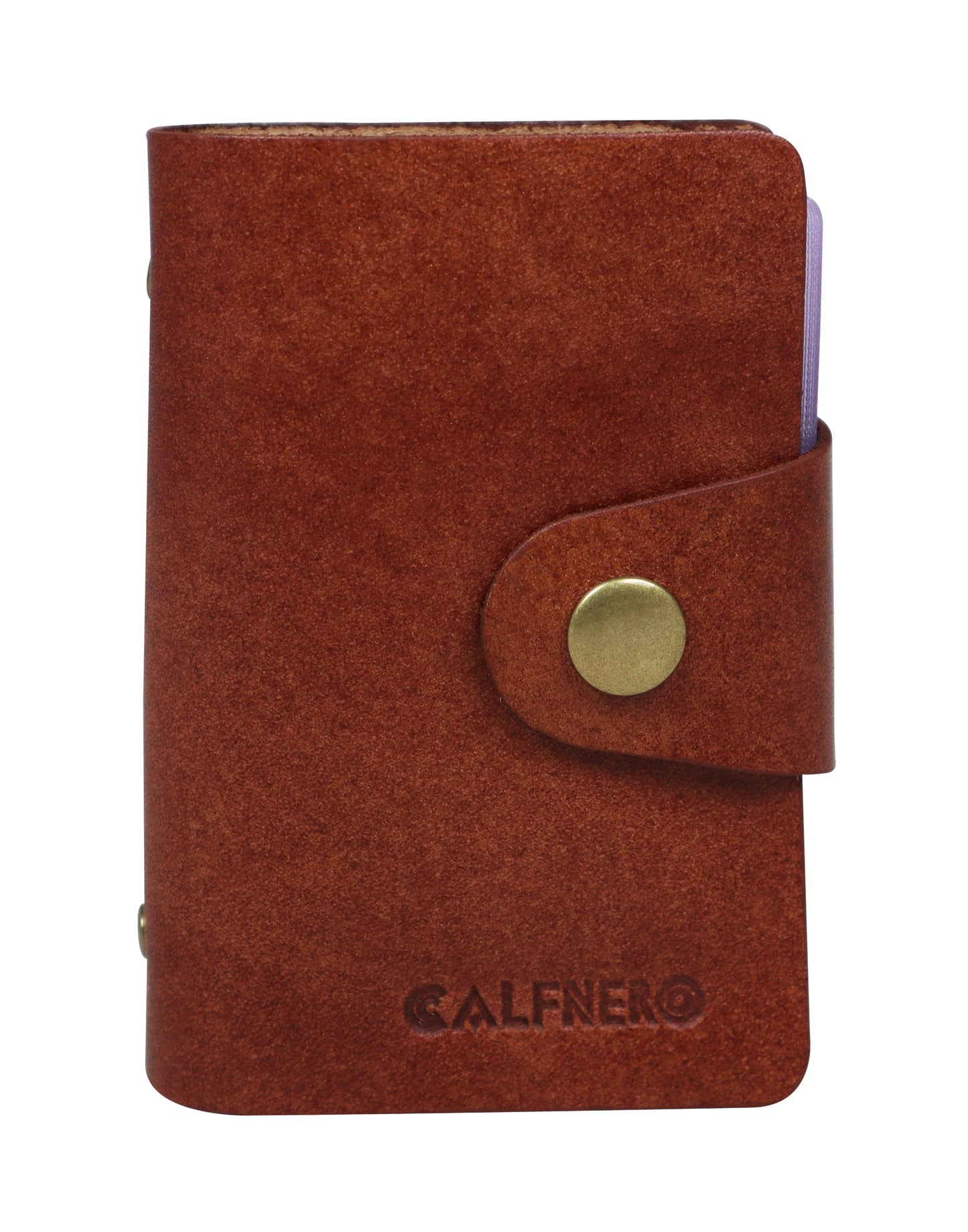 Calfnero Genuine Leather Card Case (70815-Brown)