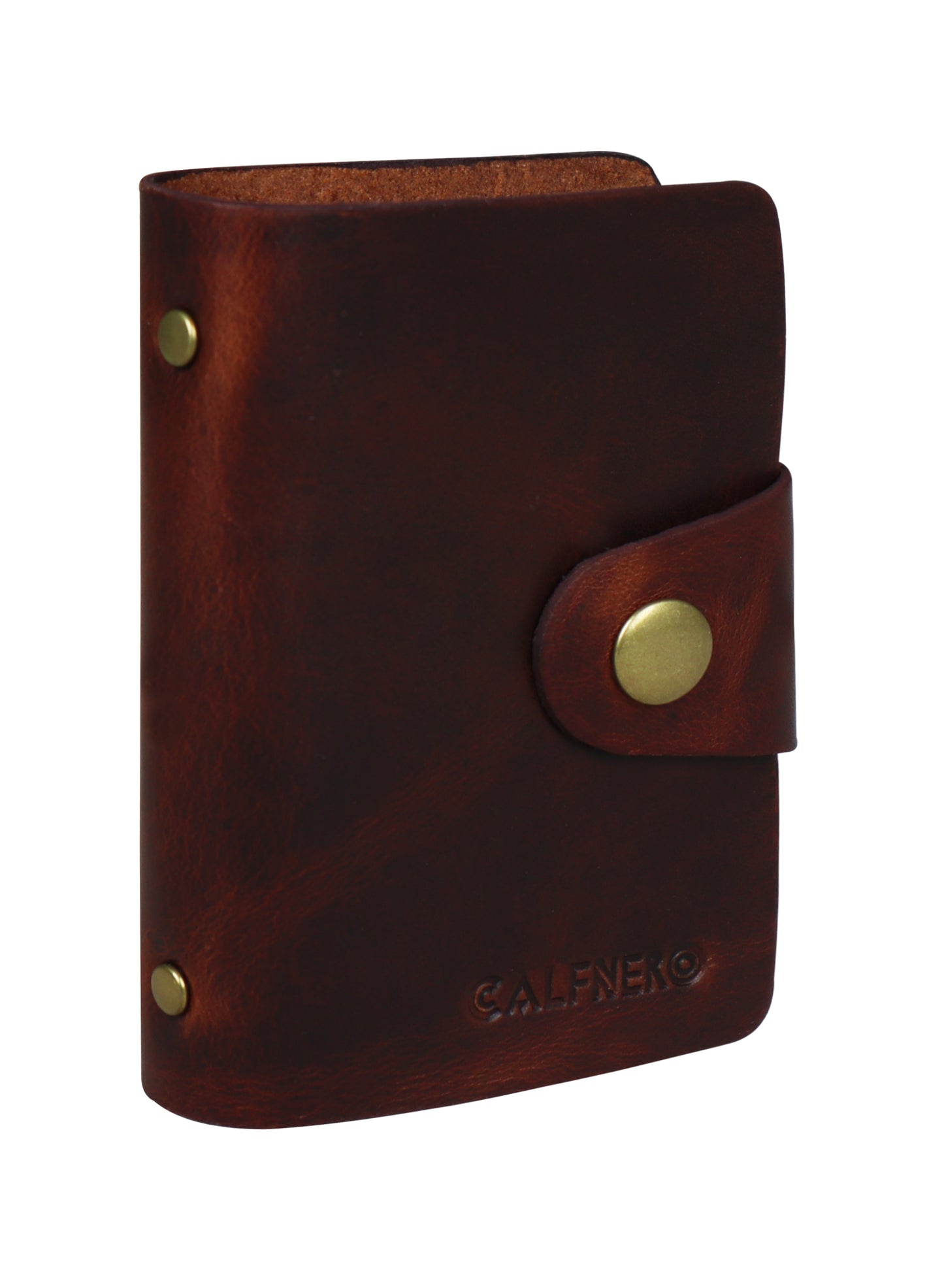 Calfnero Genuine Leather Card Case (70815-Dark-Brown)