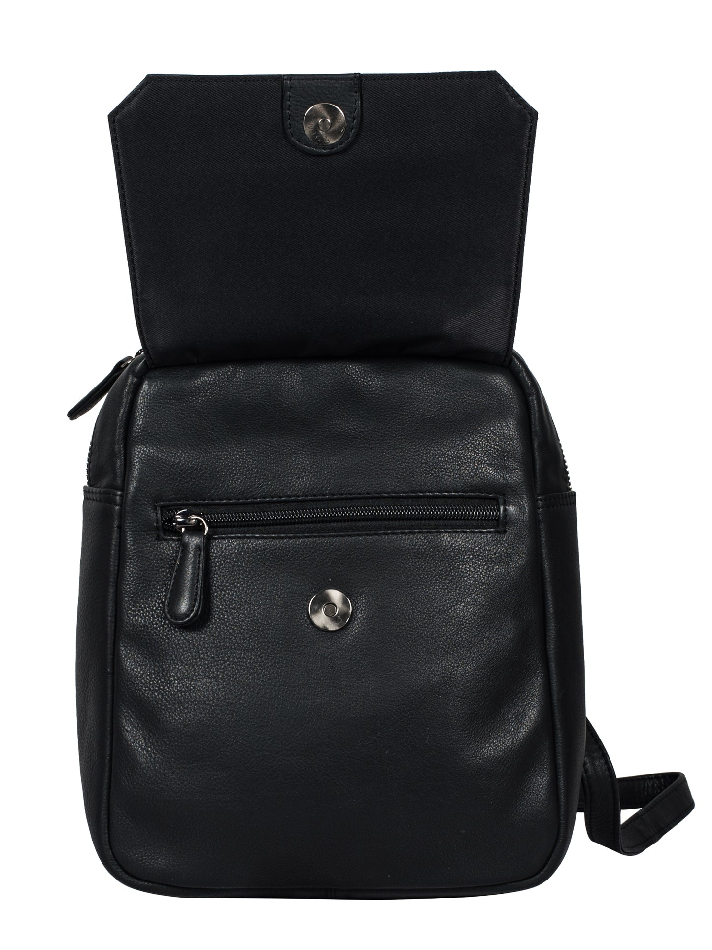 Calfnero Genuine Leather Women's Backpack (71084-BLACK)