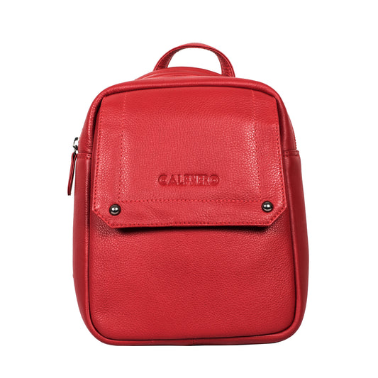 Calfnero Genuine Leather Women's Backpack (71084-RED)