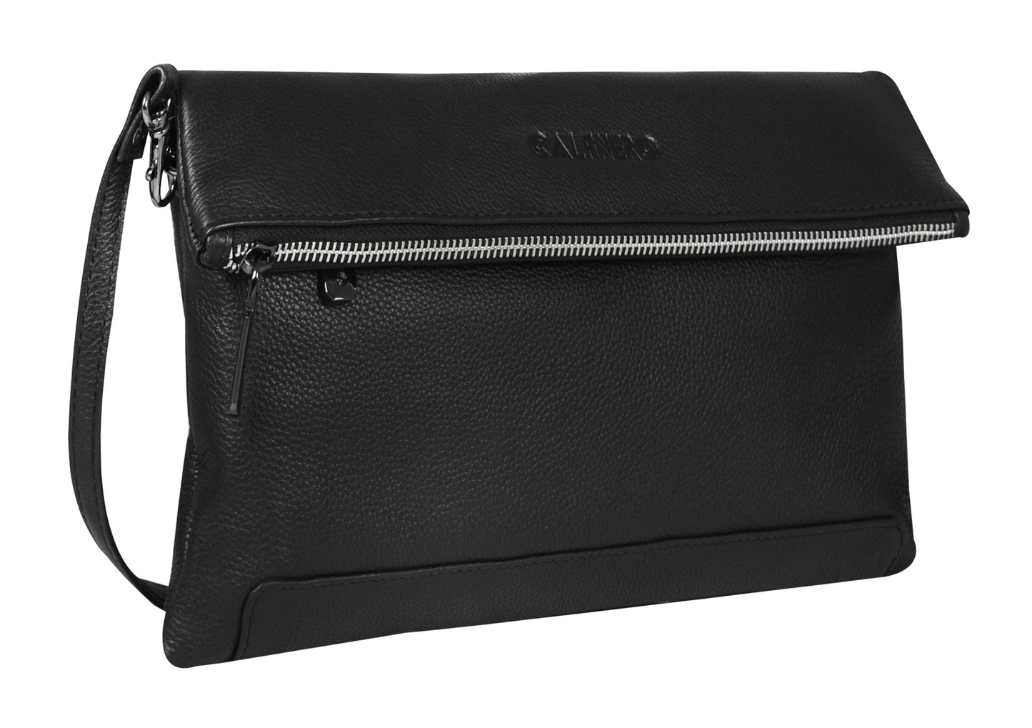 Calfnero Genuine Leather Women's Sling Bag (71176-Black)