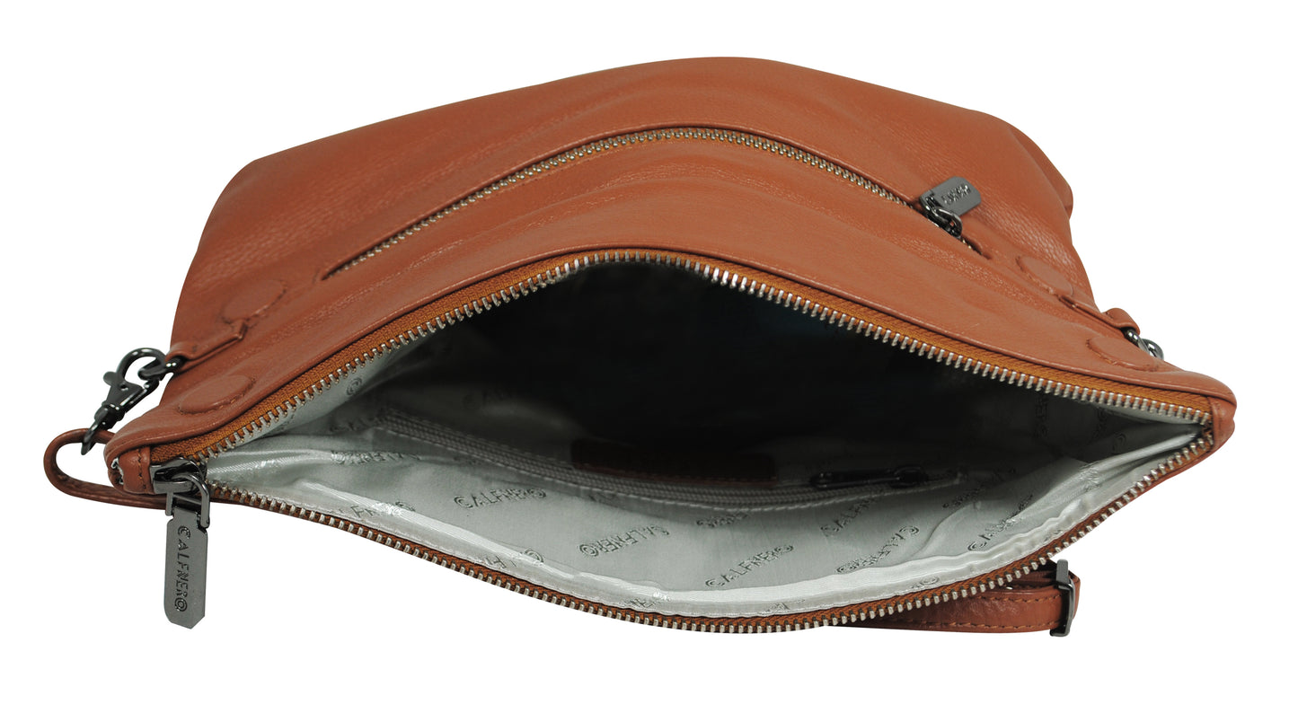 Calfnero Genuine Leather Women's Sling Bag (71176-Camel)