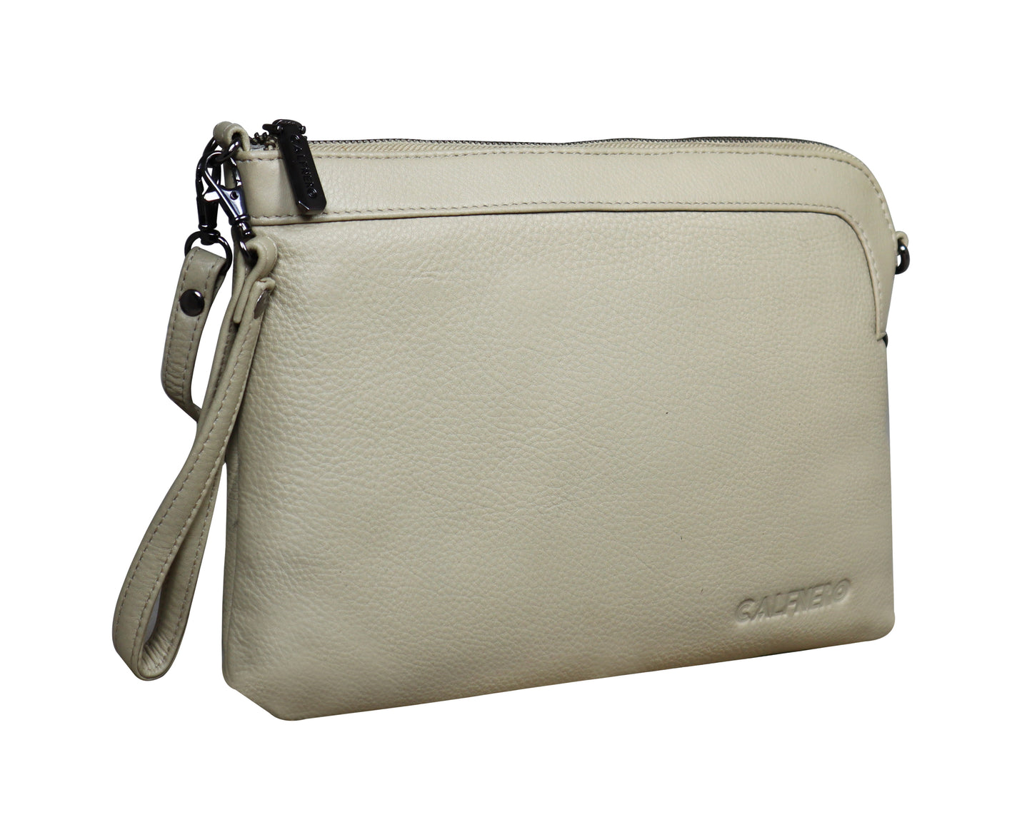 Calfnero Genuine Leather Women's Sling Bag (712660-Beige)