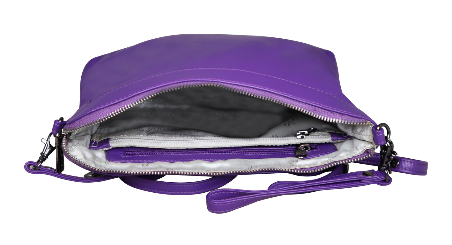 Calfnero Genuine Leather Women's Sling Bag (712660-Violet)