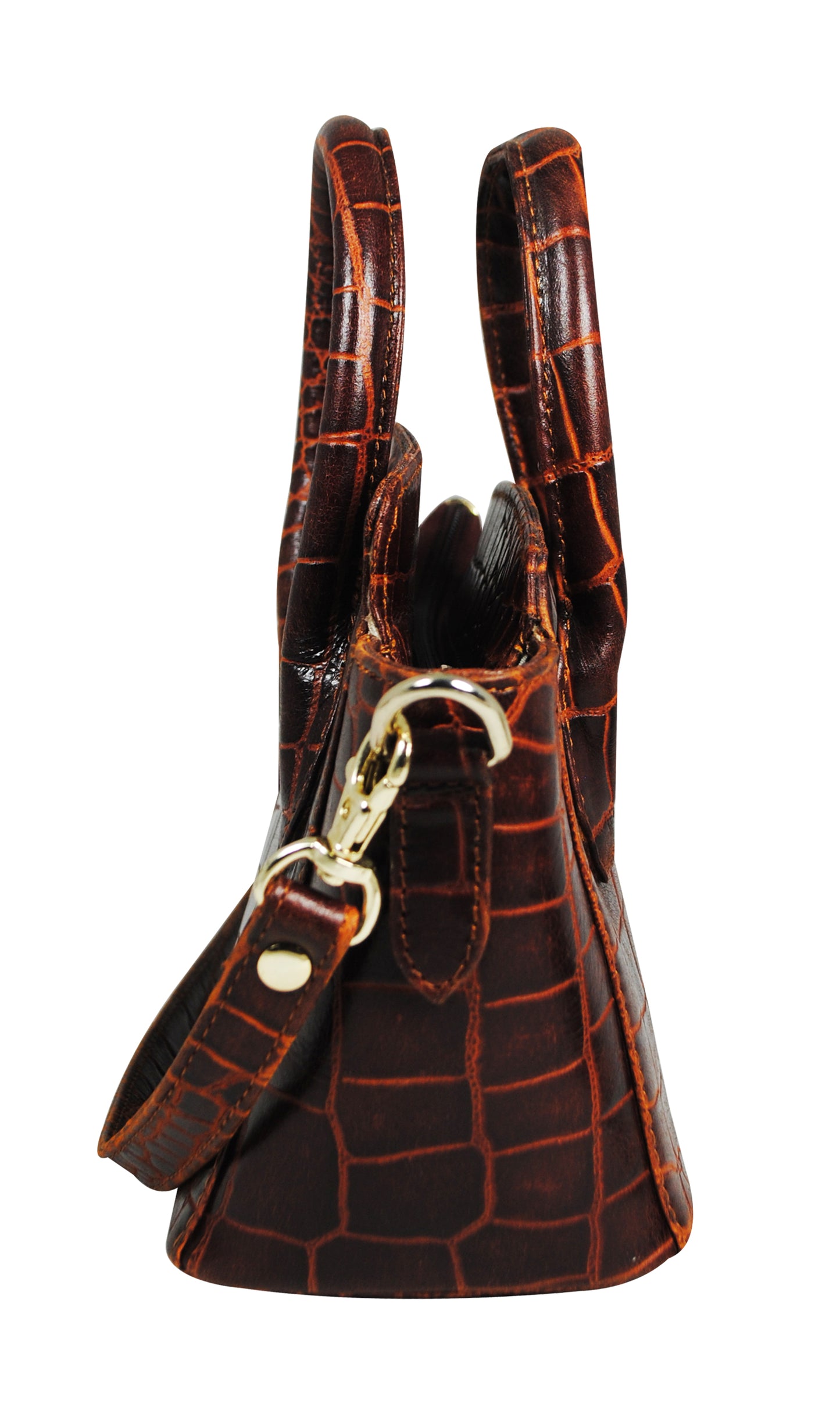 Calfnero Women's Genuine Leather Hand Bag (71330-Cognac)
