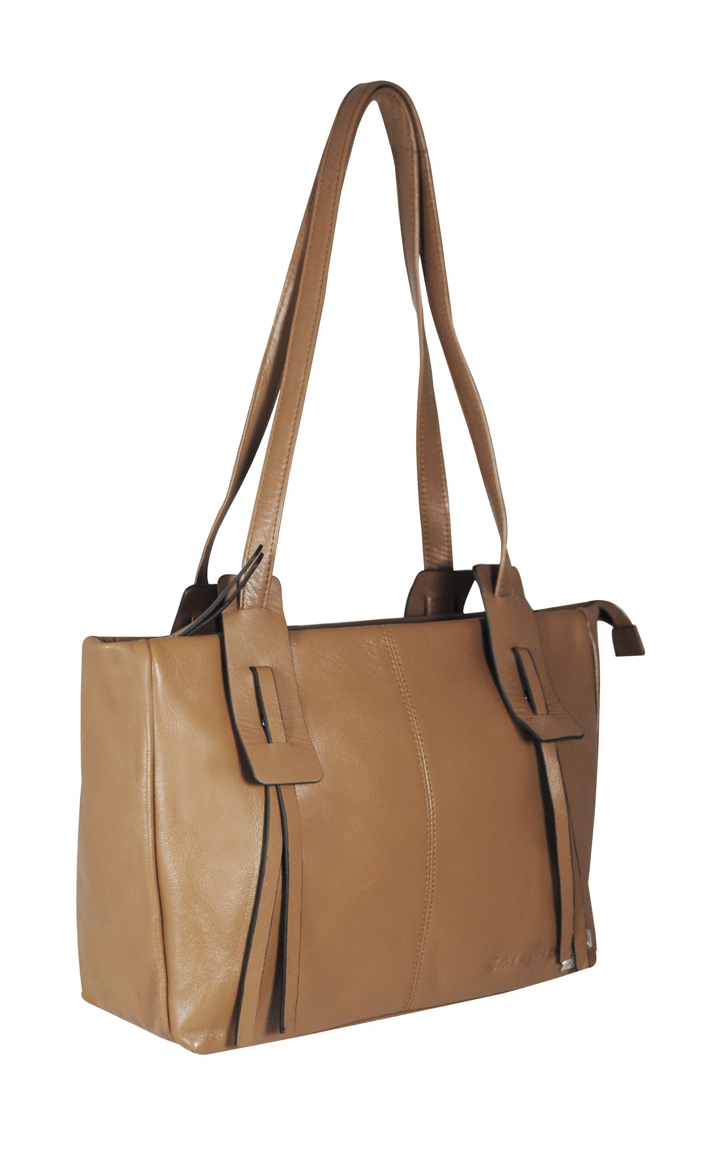 Calfnero Women's Genuine Leather Shoulder Bag (713357-Beige)