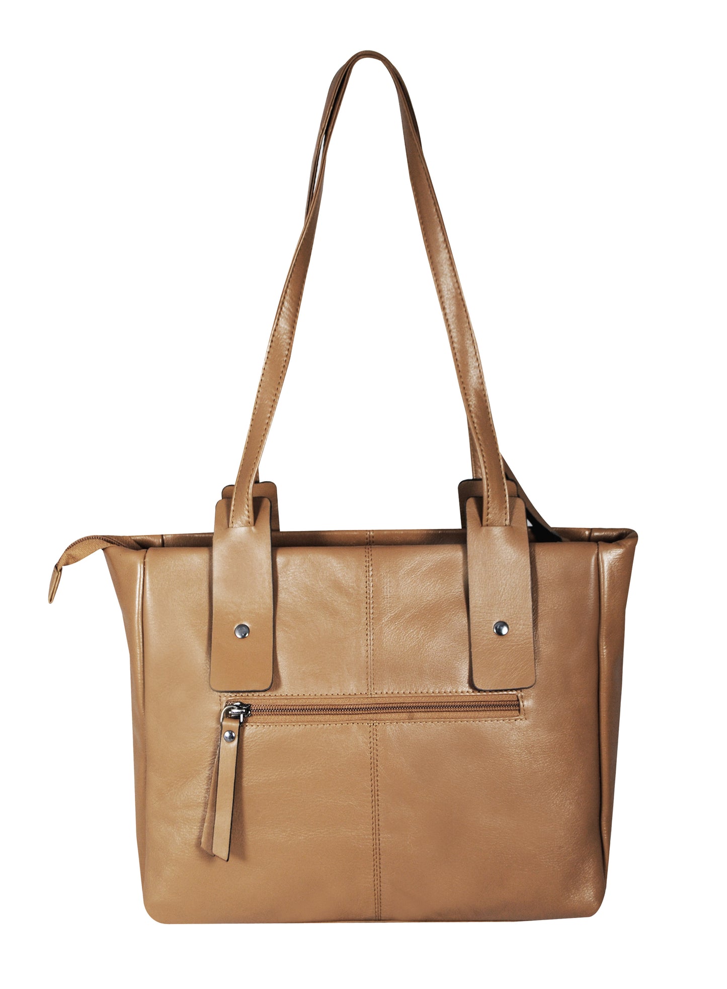 Calfnero Women's Genuine Leather Shoulder Bag (713357-Beige)