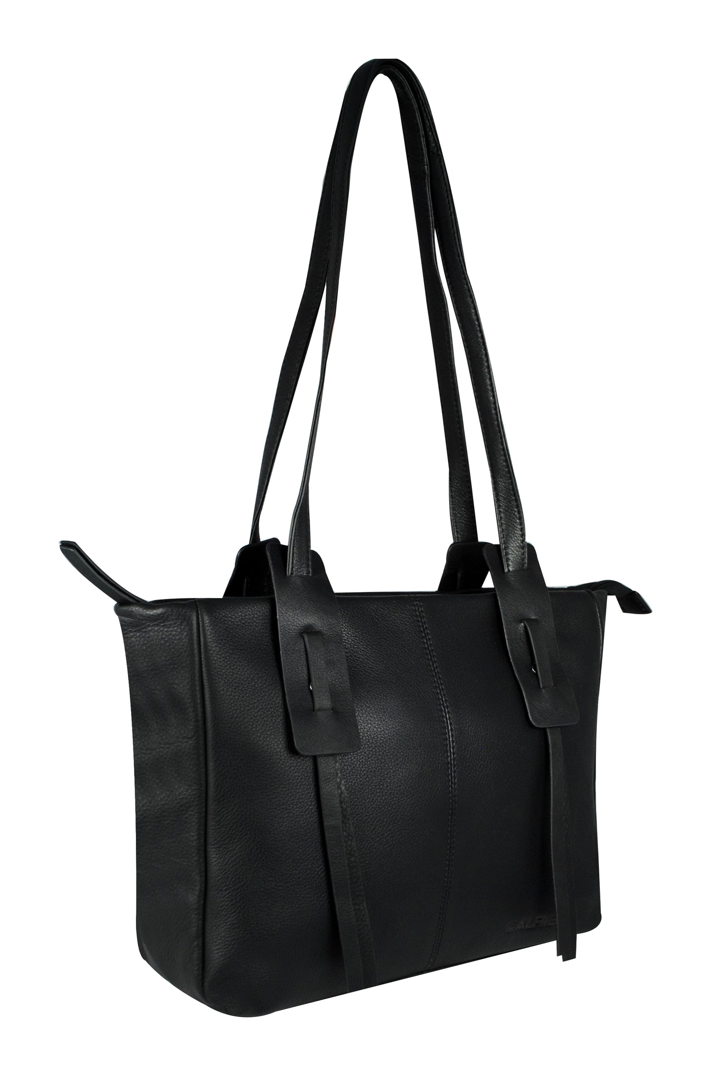 Calfnero Women's Genuine Leather Shoulder Bag (713357-Black)