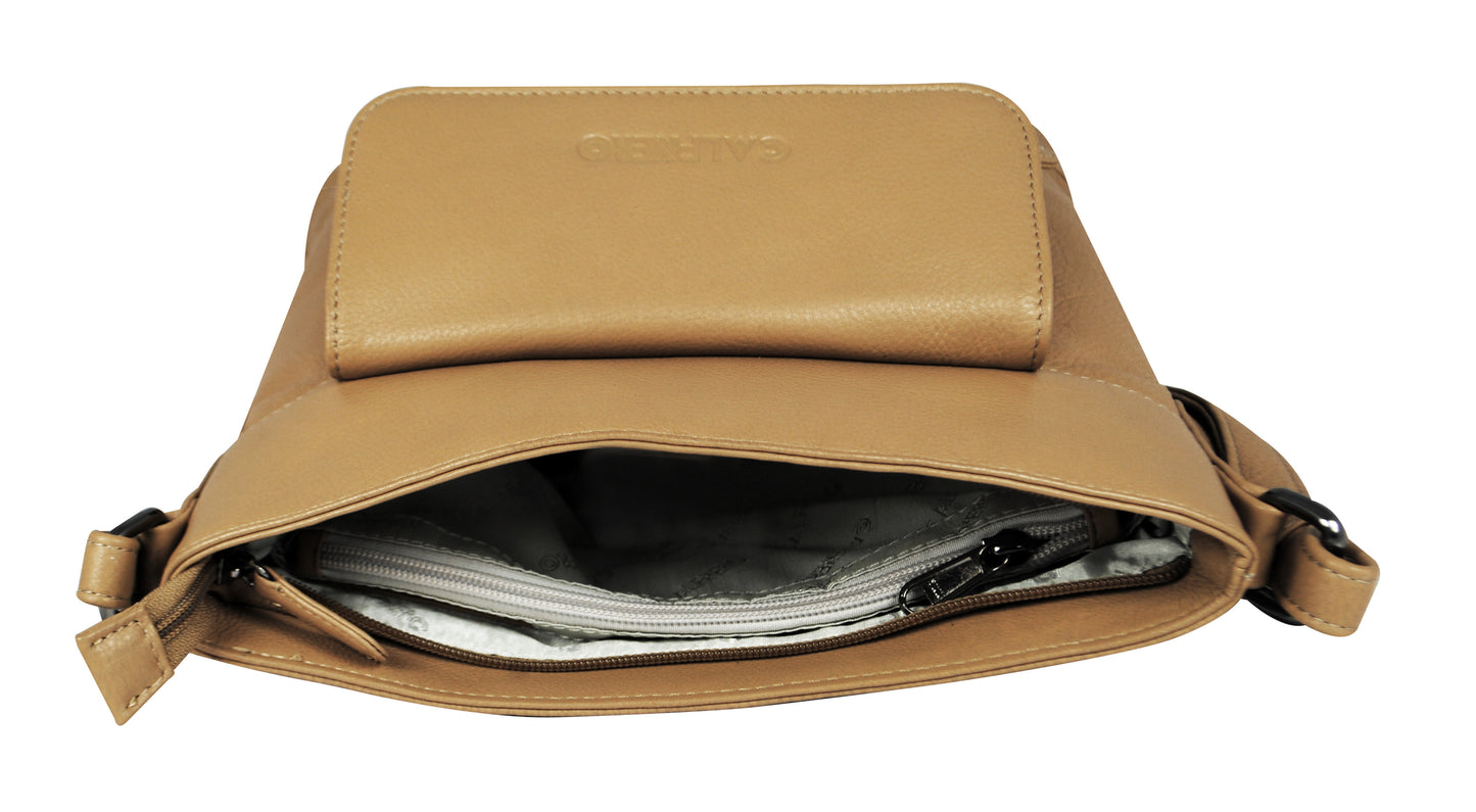 Calfnero Genuine Leather Women's Sling Bag (713680-Beige)