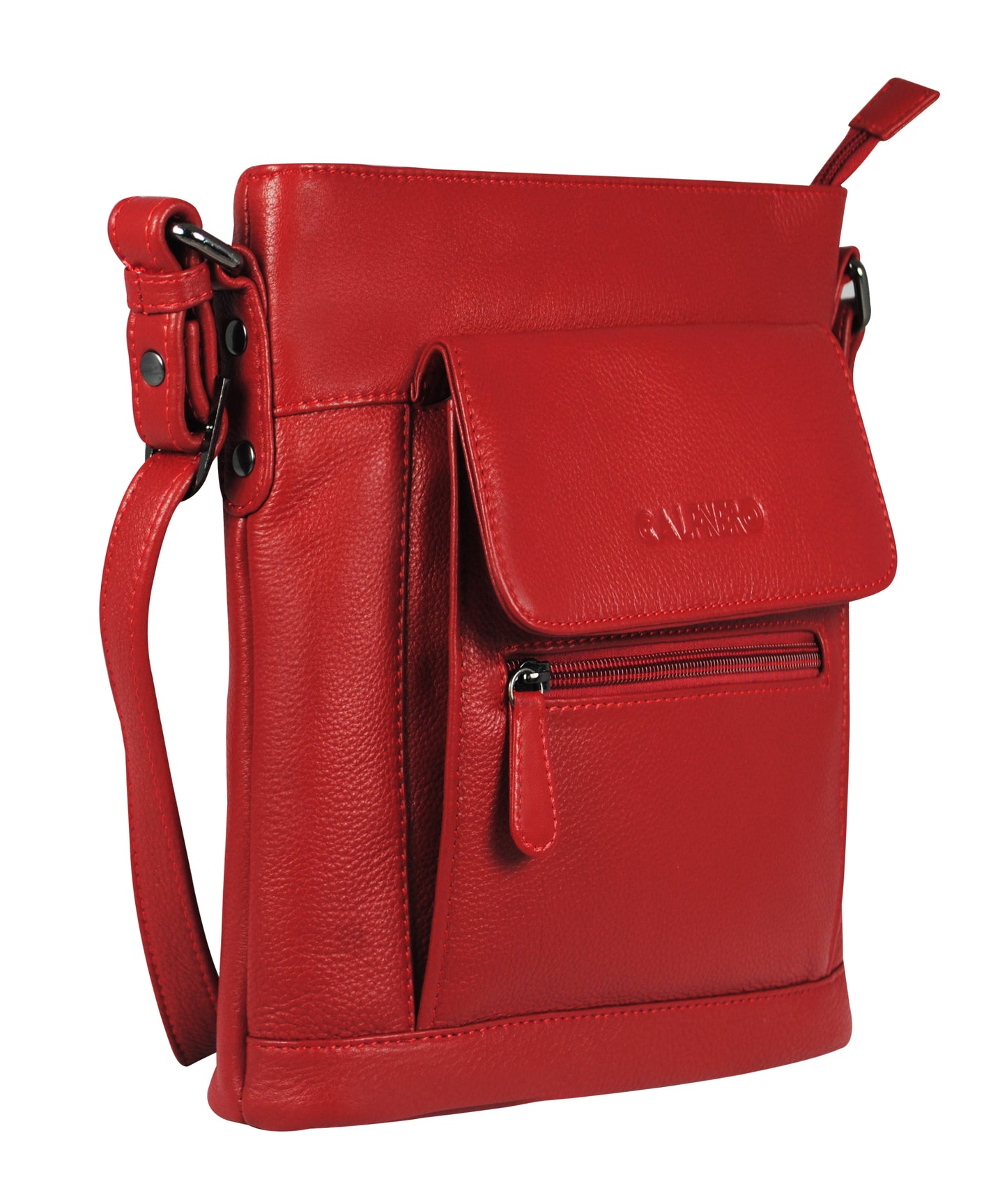 Calfnero Genuine Leather Women's Sling Bag (713680-Red)