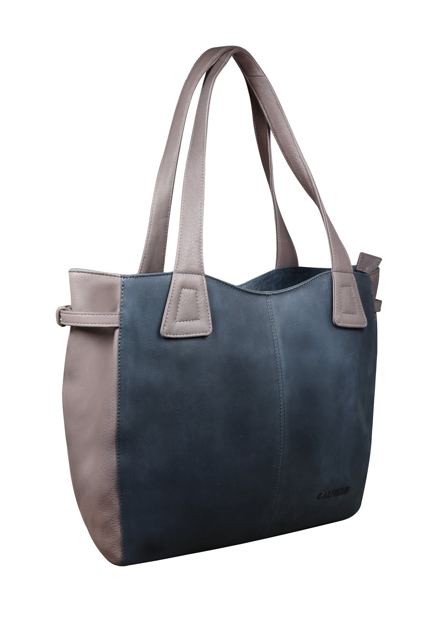 Calfnero Women's Genuine Leather Shoulder Bag (713770-Stone -Grey)