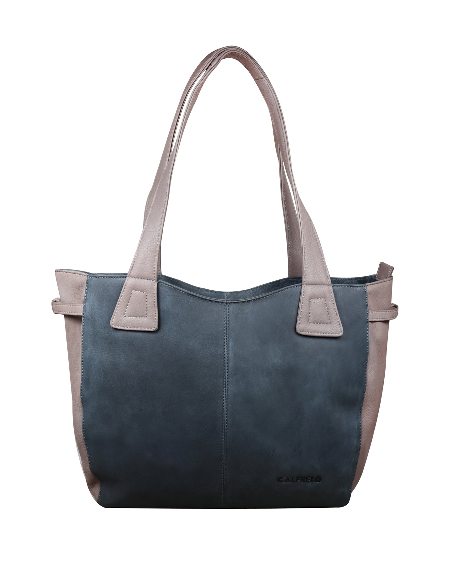 Calfnero Women's Genuine Leather Shoulder Bag (713770-Stone -Grey)