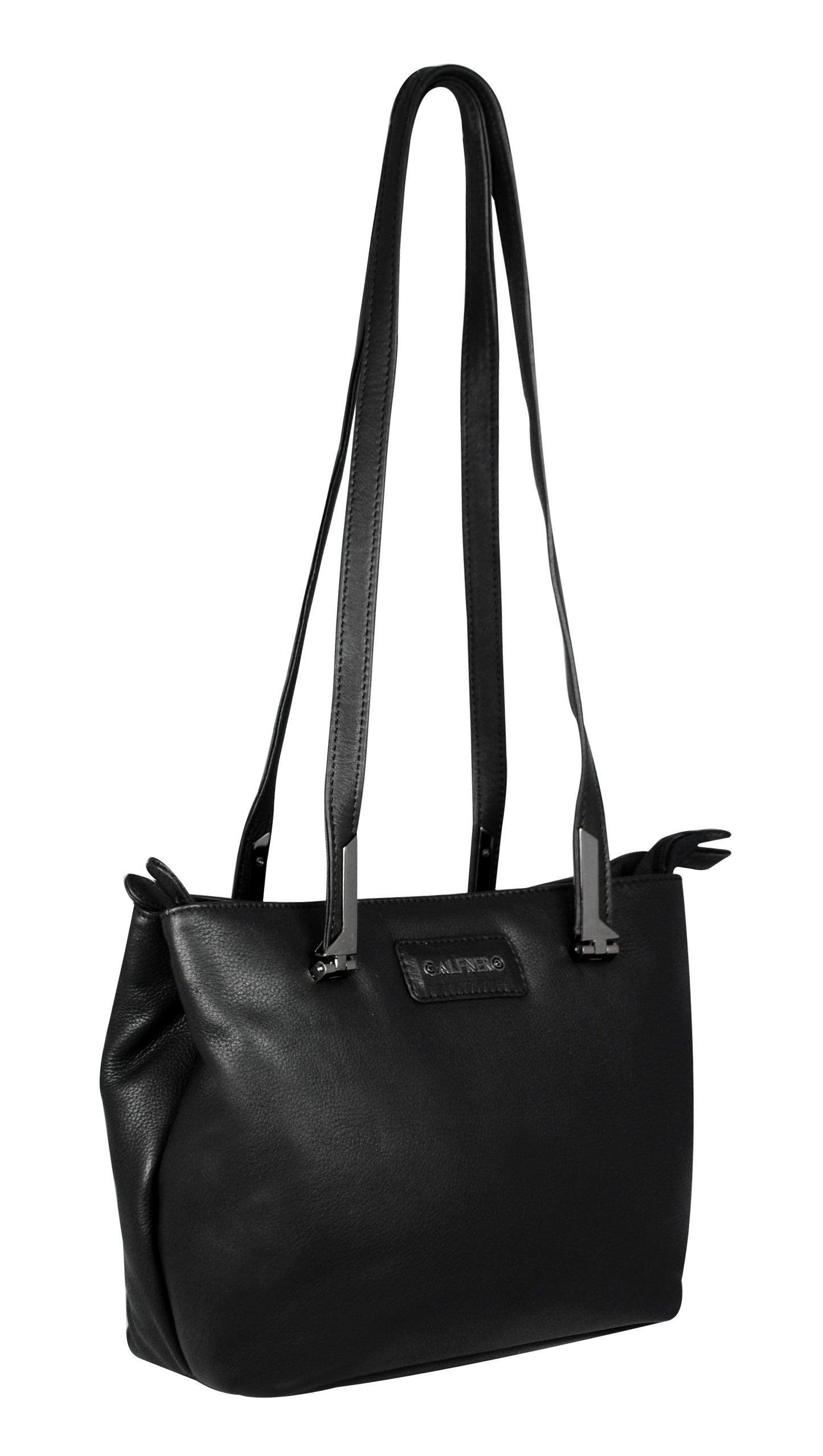 Calfnero Women's Genuine Leather Shoulder Bag (713929-Black)