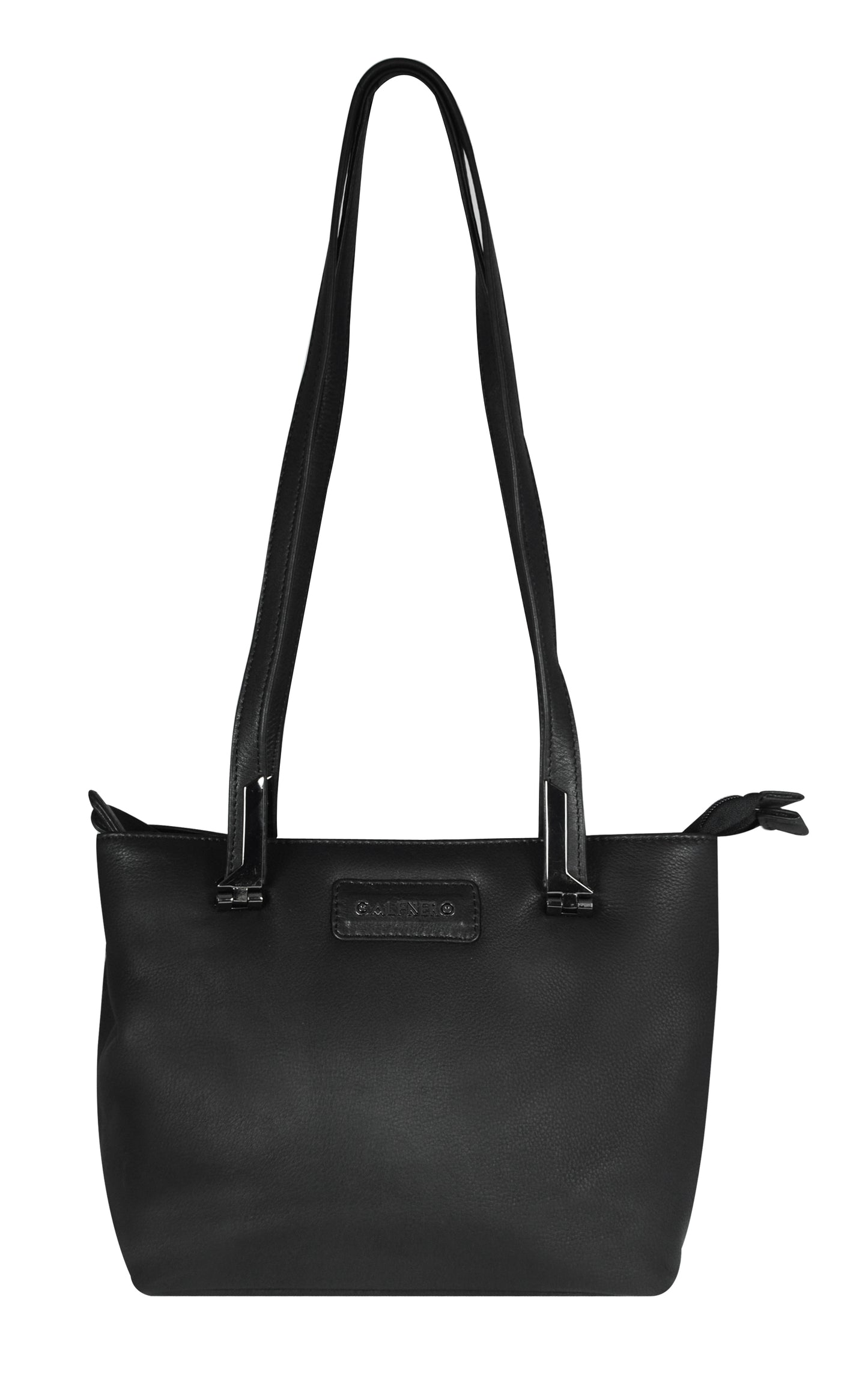 Calfnero Women's Genuine Leather Shoulder Bag (713929-Black)