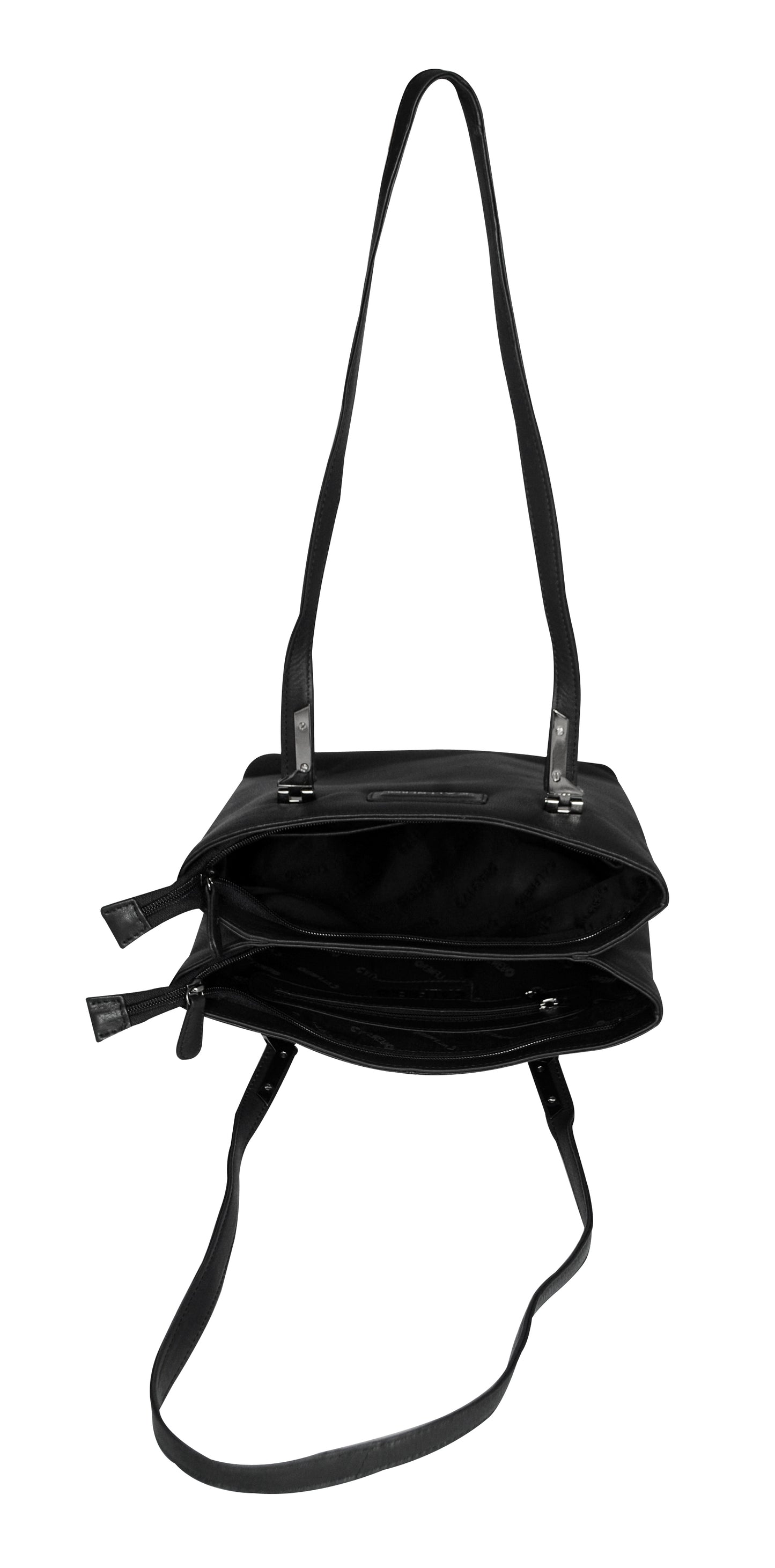 Calfnero Women's Genuine Leather Shoulder Bag (713929-Black)