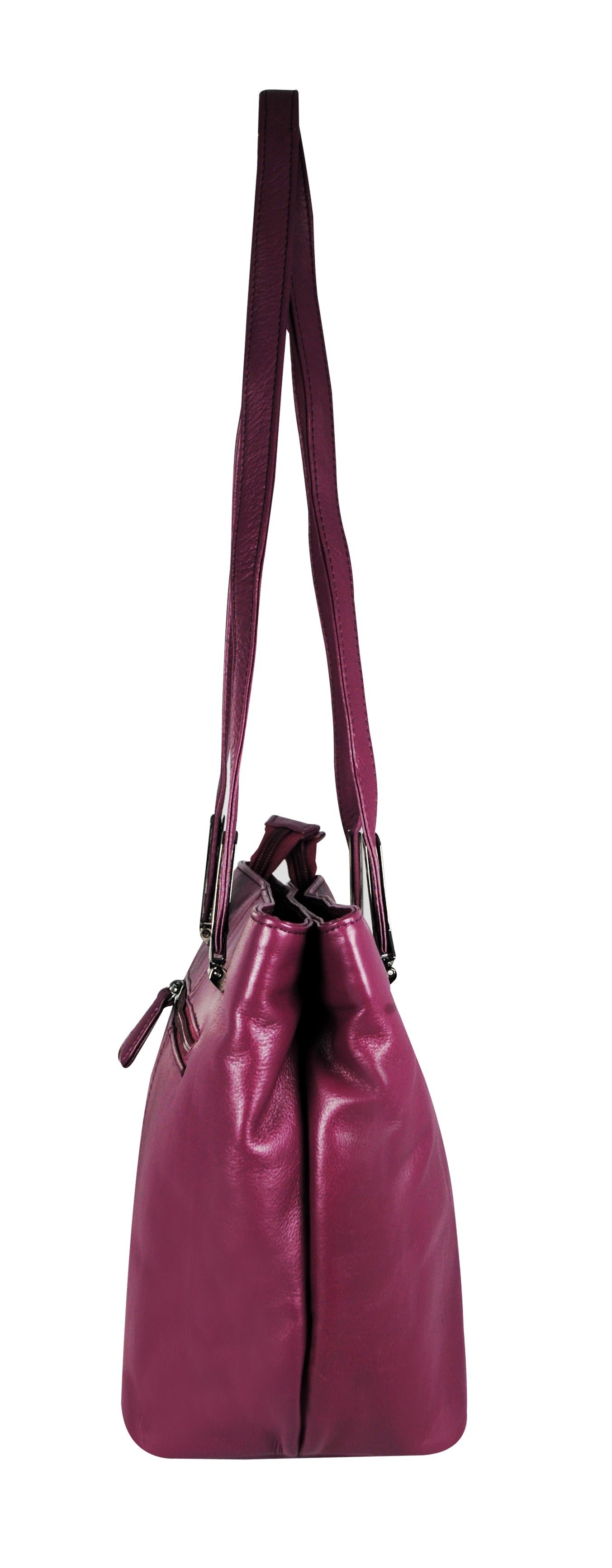 Calfnero Women's Genuine Leather Shoulder Bag (713929-Brinjal)