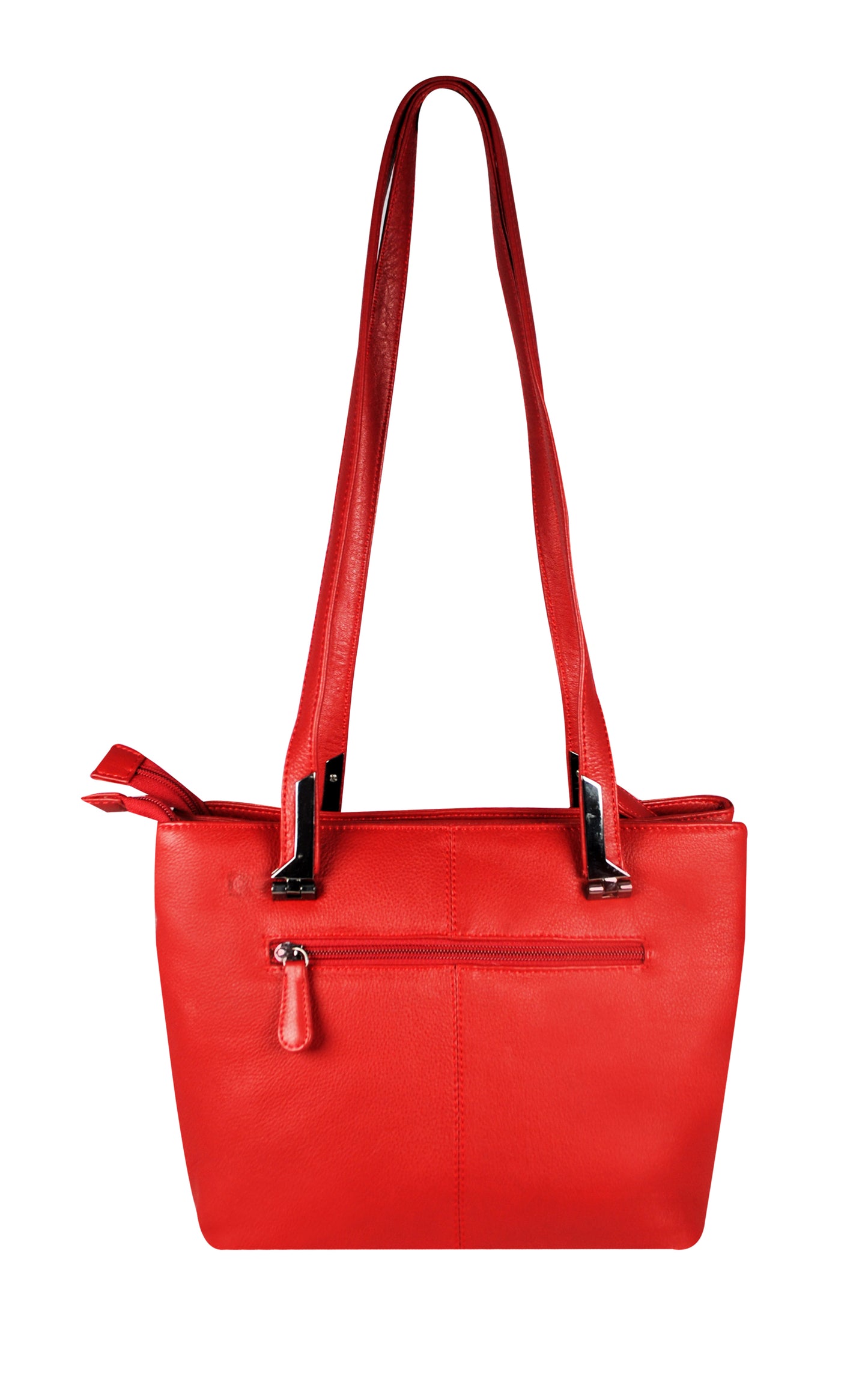 Calfnero Women's Genuine Leather Shoulder Bag (713929-Red)