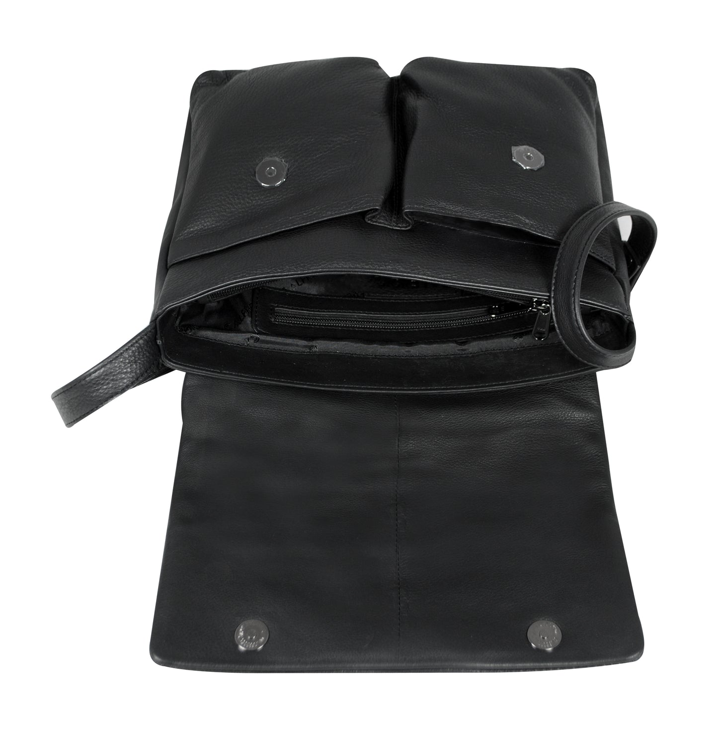 Calfnero Genuine Leather Women's Sling Bag (7189-Black)