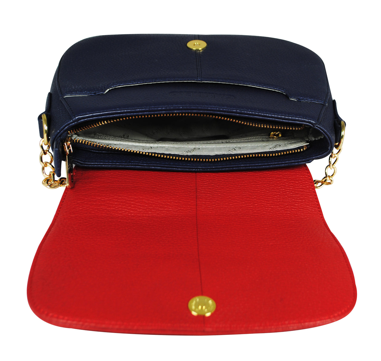 Calfnero Genuine Leather Women's Sling Bag (727487-Blue-Red)