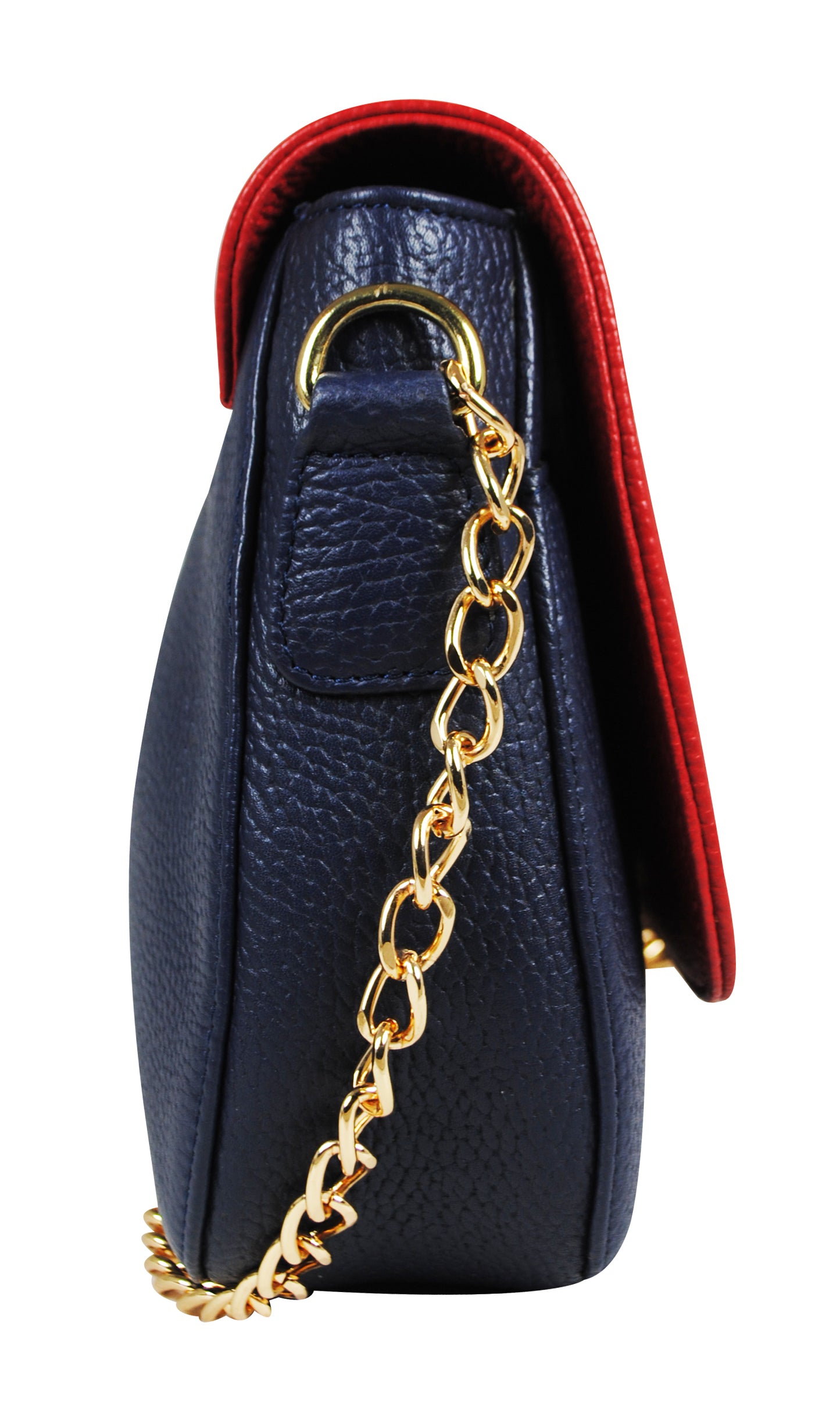 Calfnero Genuine Leather Women's Sling Bag (727487-Blue-Red)