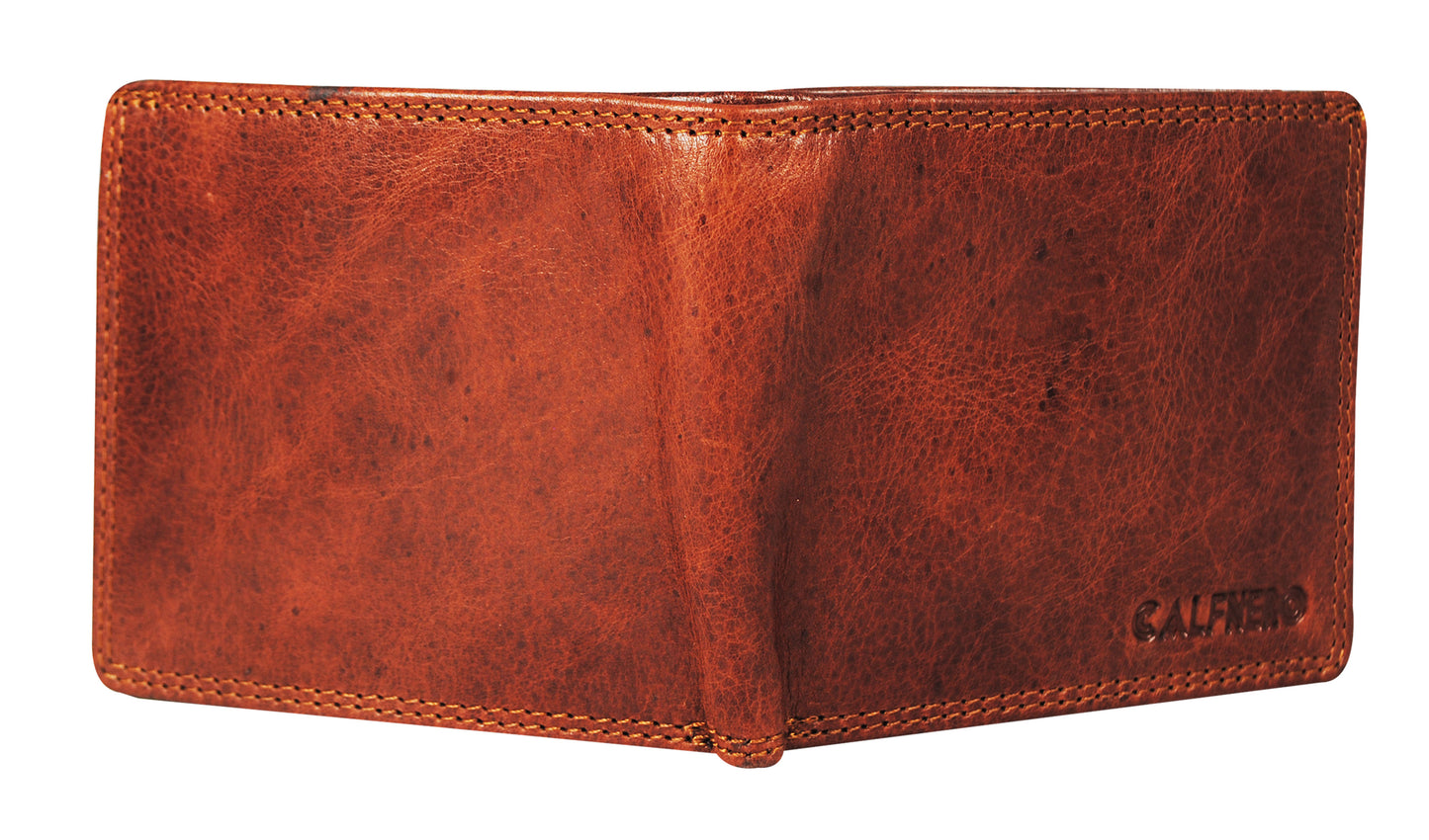 Calfnero Genuine Leather Men's Wallet (756-Tan)