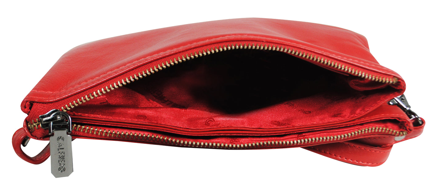 Calfnero Genuine Leather Women's Sling Bag (7590-Red)