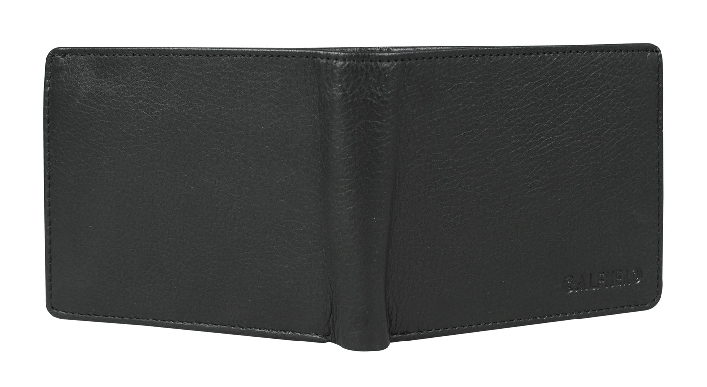 Calfnero Genuine Leather Men's Wallet (7778-Black)