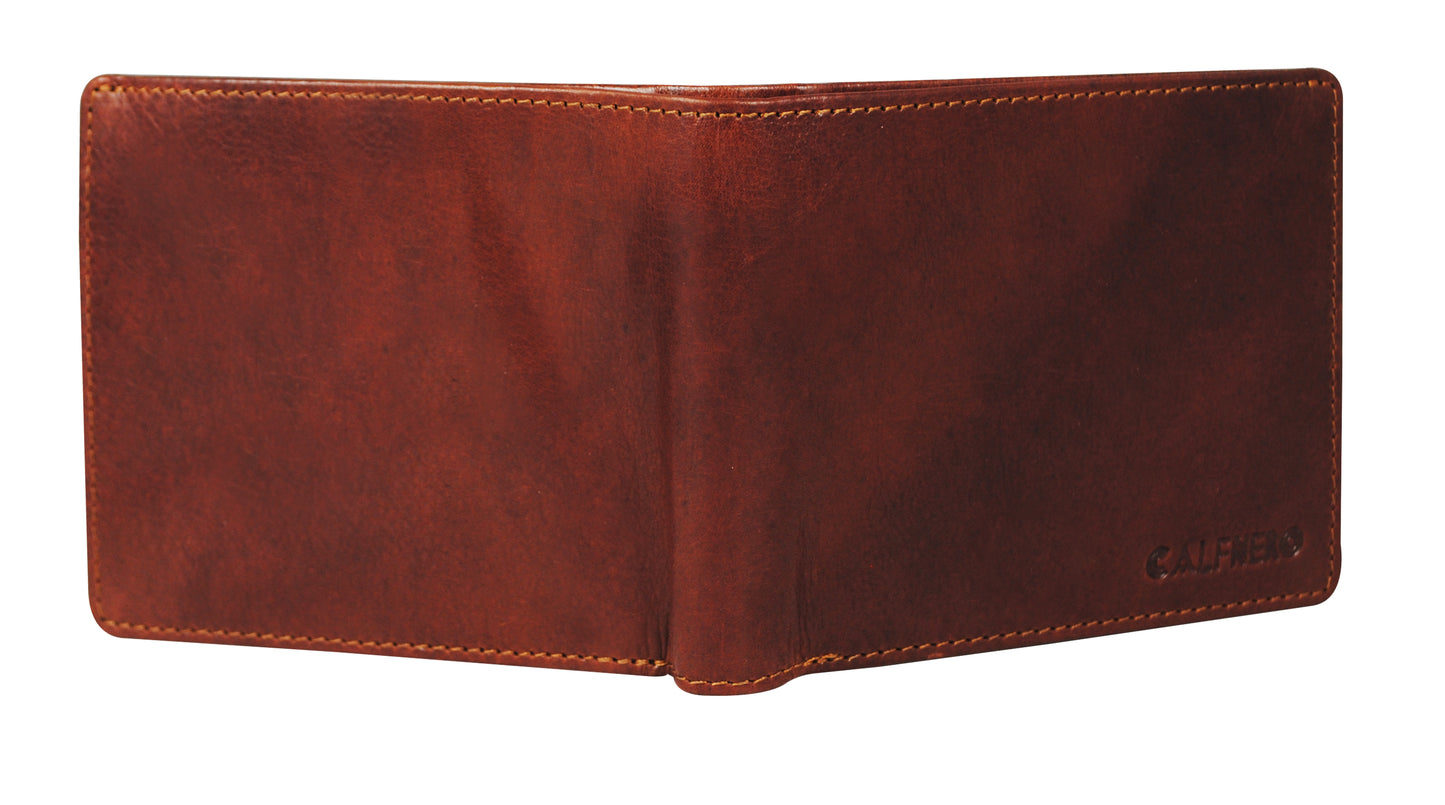 Calfnero Genuine Leather Men's Wallet (7778-Tan)