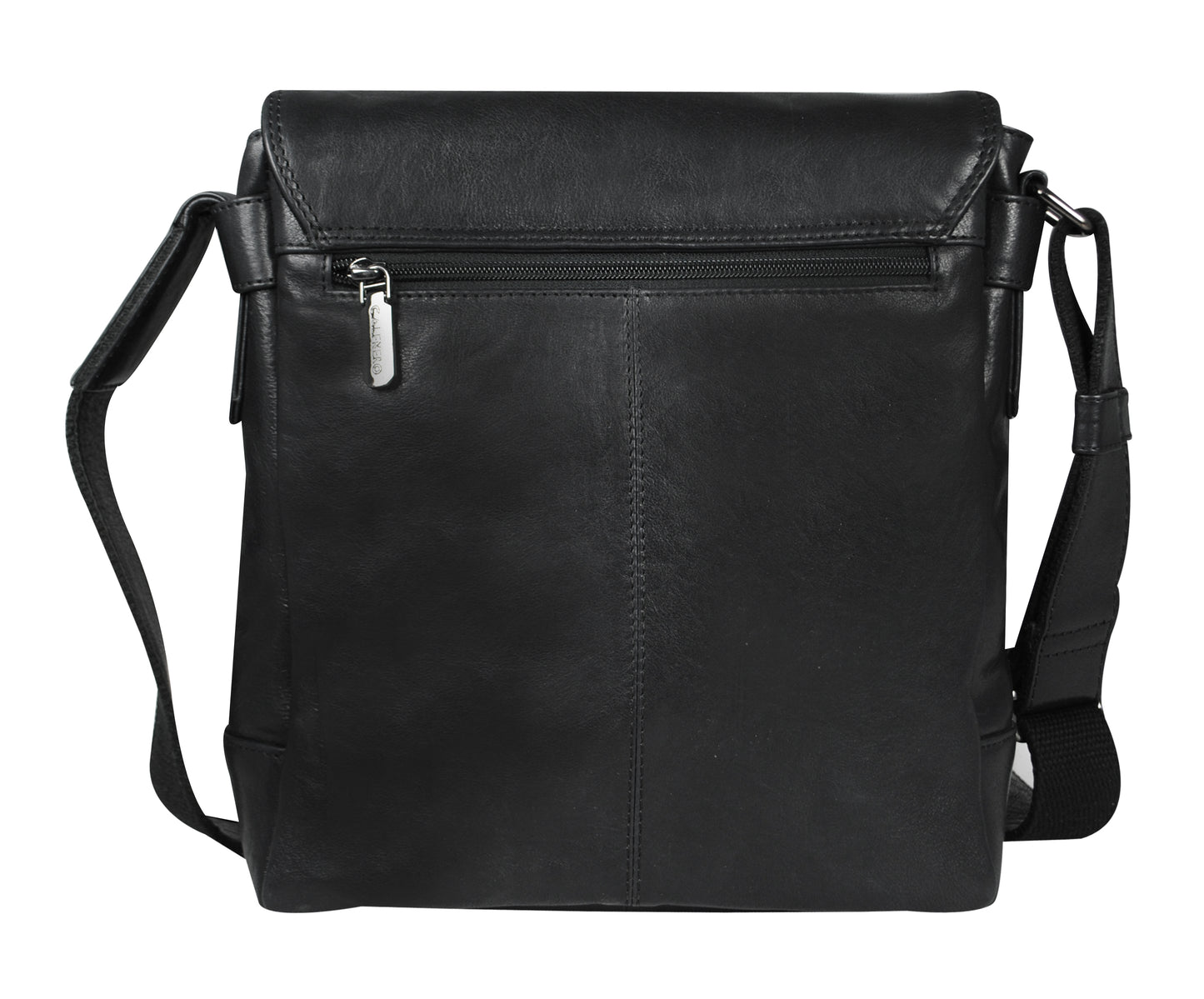 Calfnero Genuine Leather Men's Cross Body Bag (804-Black)